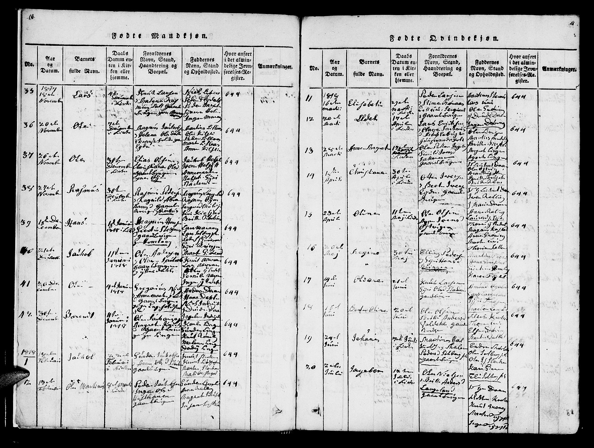 Ministerialprotokoller, klokkerbøker og fødselsregistre - Møre og Romsdal, SAT/A-1454/519/L0246: Parish register (official) no. 519A05, 1817-1834, p. 10-11