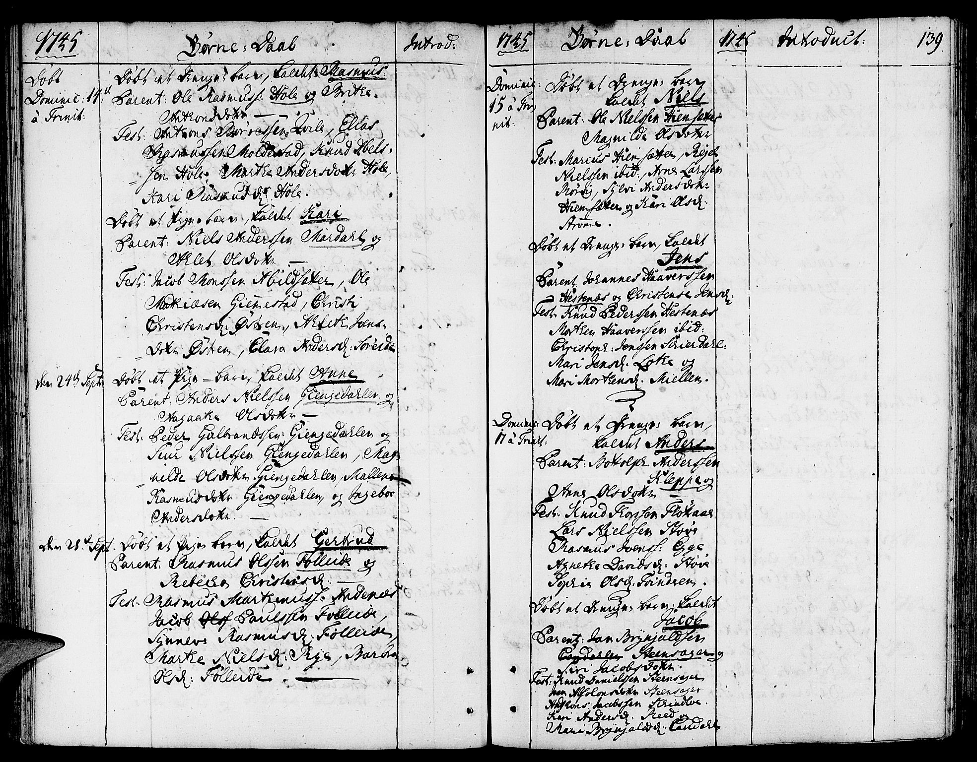 Gloppen sokneprestembete, SAB/A-80101/H/Haa/Haaa/L0003: Parish register (official) no. A 3, 1739-1757, p. 139