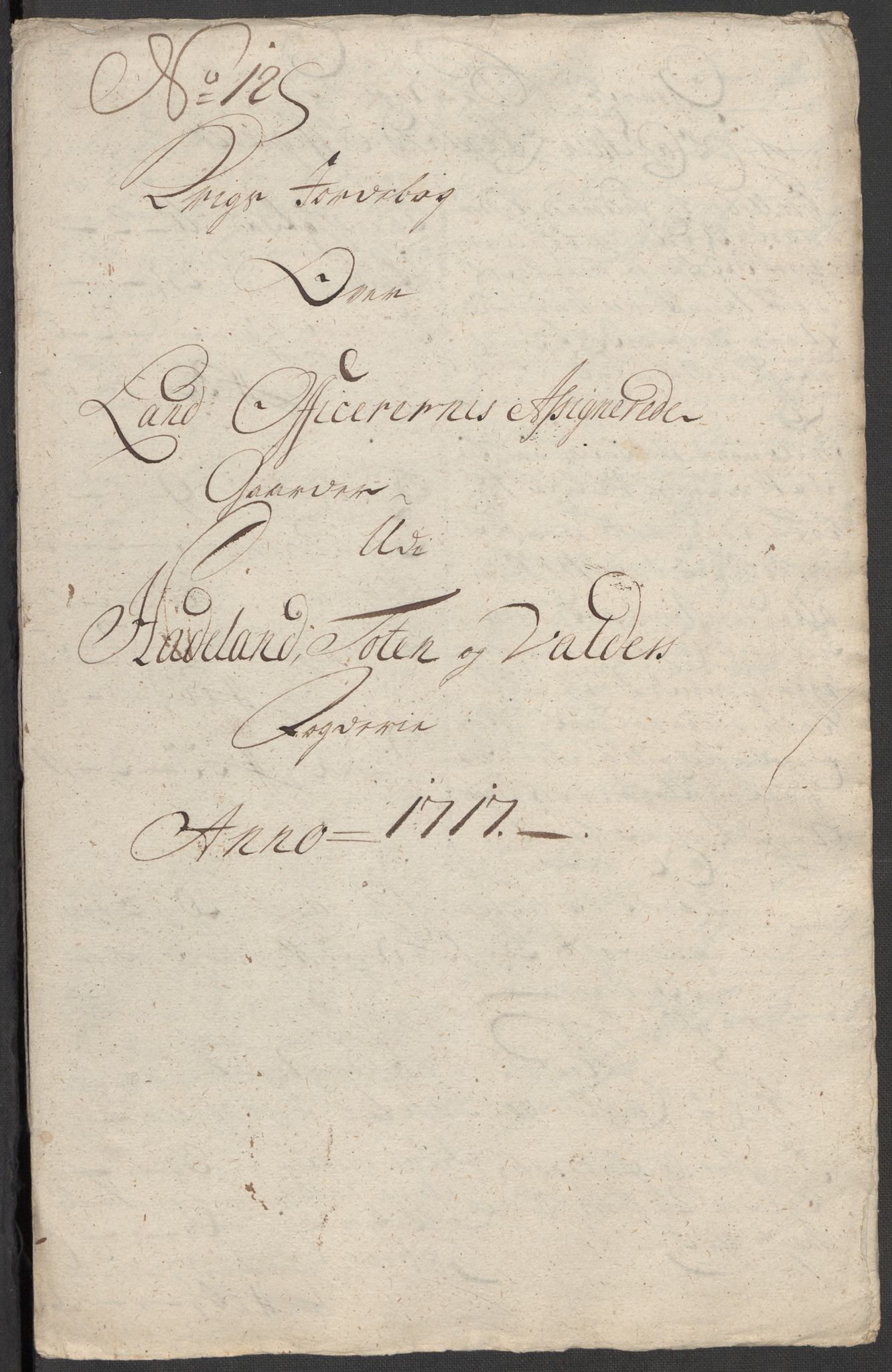 Rentekammeret inntil 1814, Reviderte regnskaper, Fogderegnskap, AV/RA-EA-4092/R18/L1318: Fogderegnskap Hadeland, Toten og Valdres, 1717, p. 116