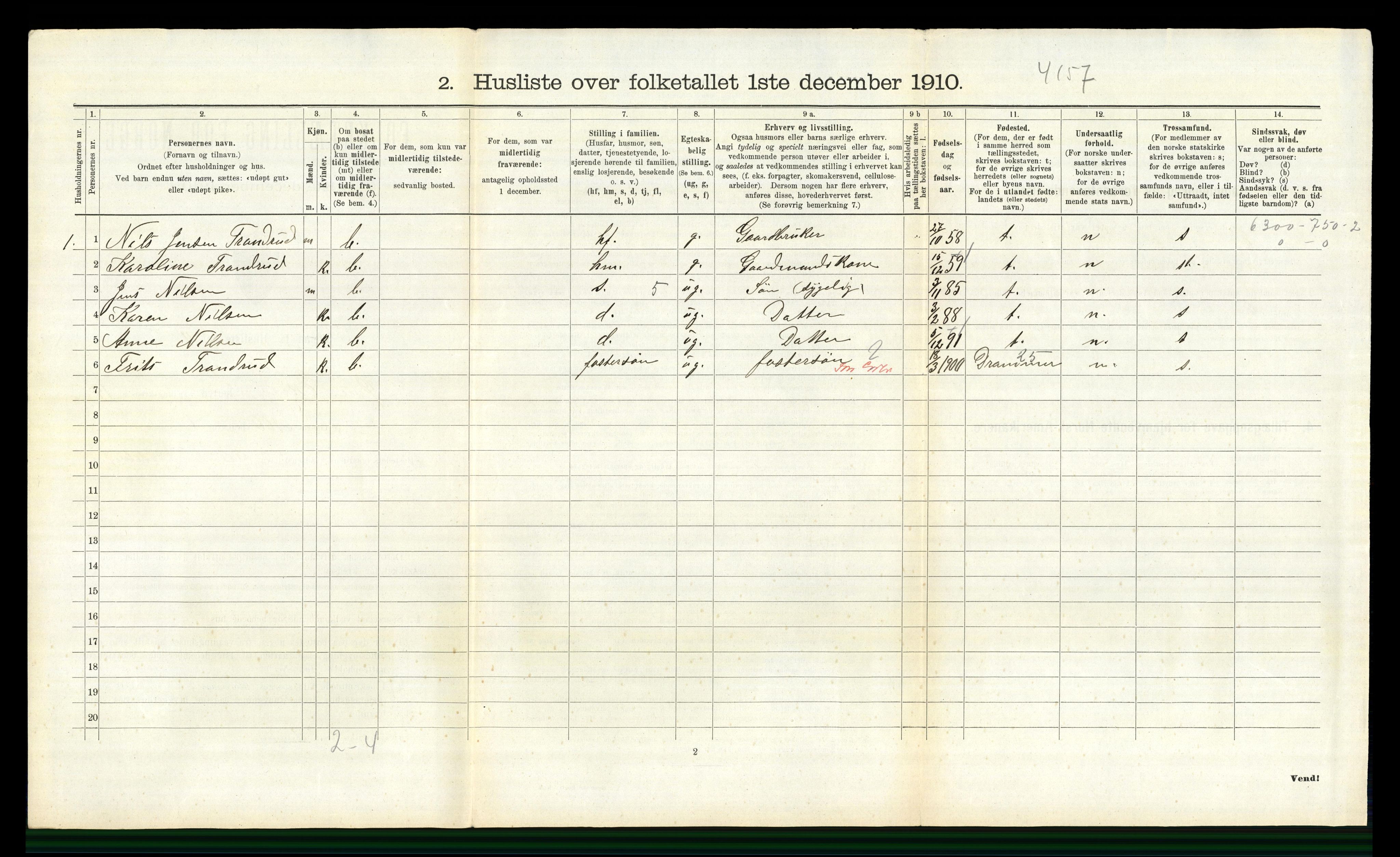 RA, 1910 census for Øvre Eiker, 1910, p. 1966