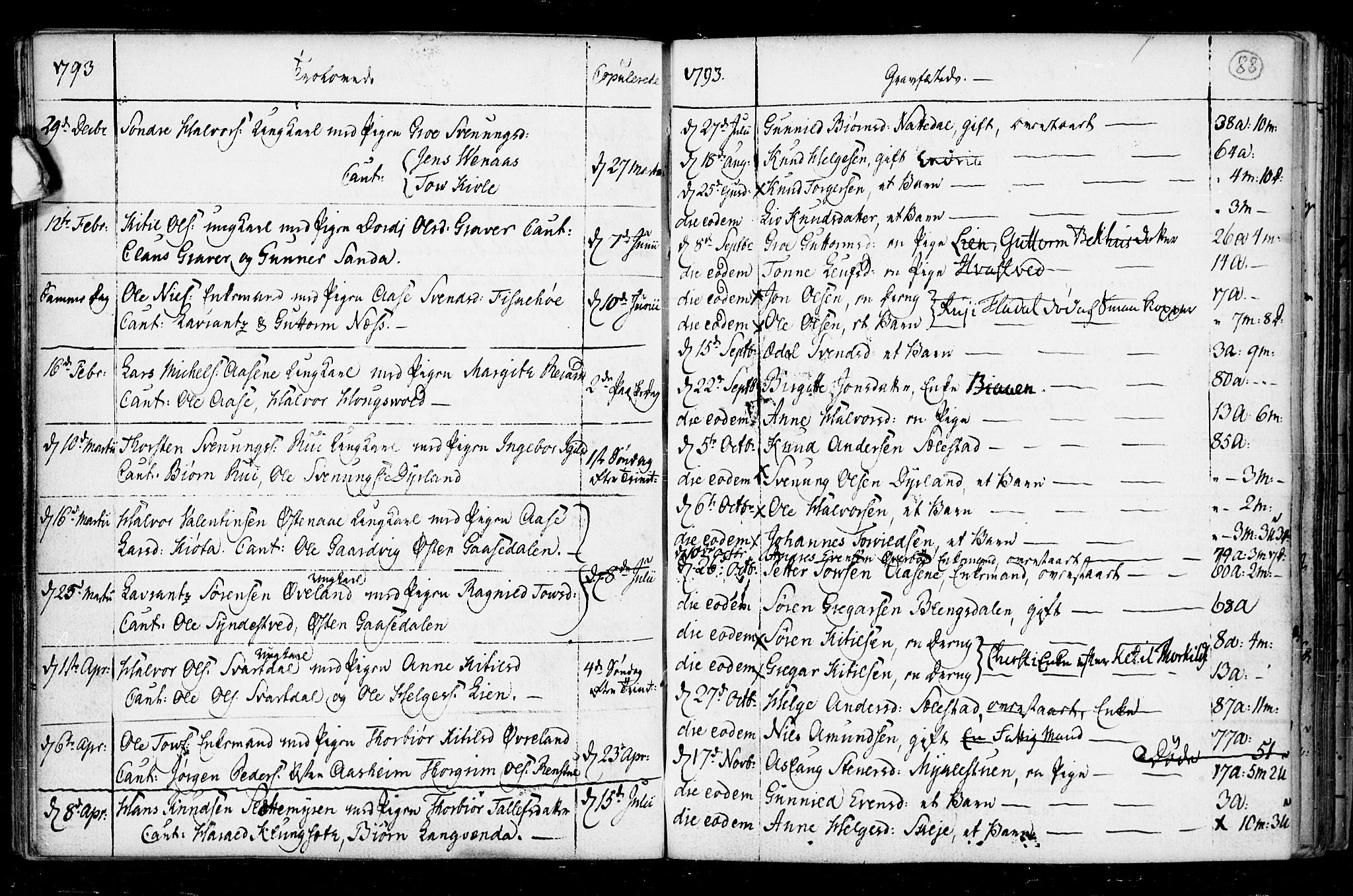 Seljord kirkebøker, SAKO/A-20/F/Fa/L0008: Parish register (official) no. I 8, 1755-1814, p. 88