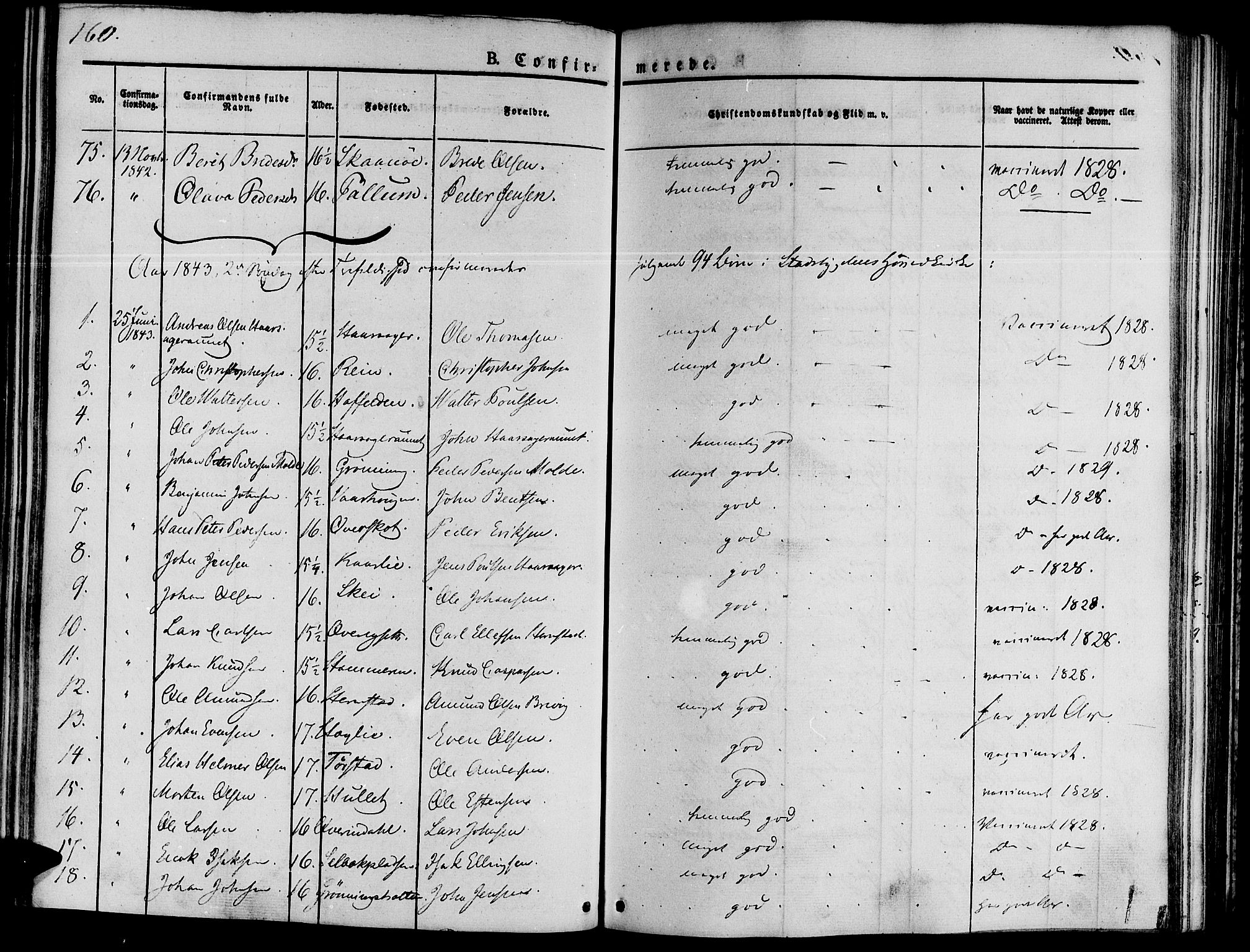 Ministerialprotokoller, klokkerbøker og fødselsregistre - Sør-Trøndelag, SAT/A-1456/646/L0610: Parish register (official) no. 646A08, 1837-1847, p. 160