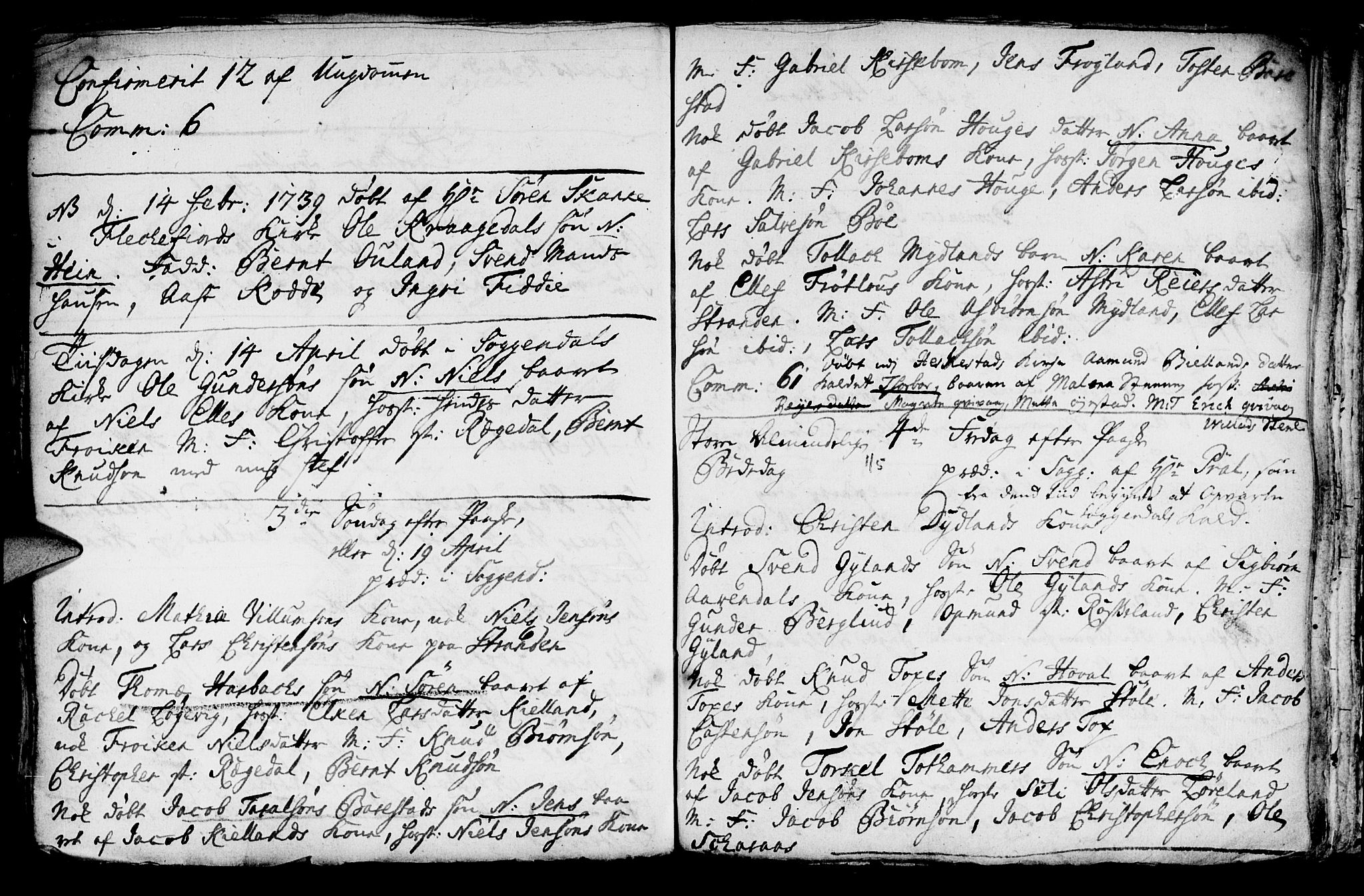 Sokndal sokneprestkontor, AV/SAST-A-101808: Parish register (official) no. A 1, 1729-1740