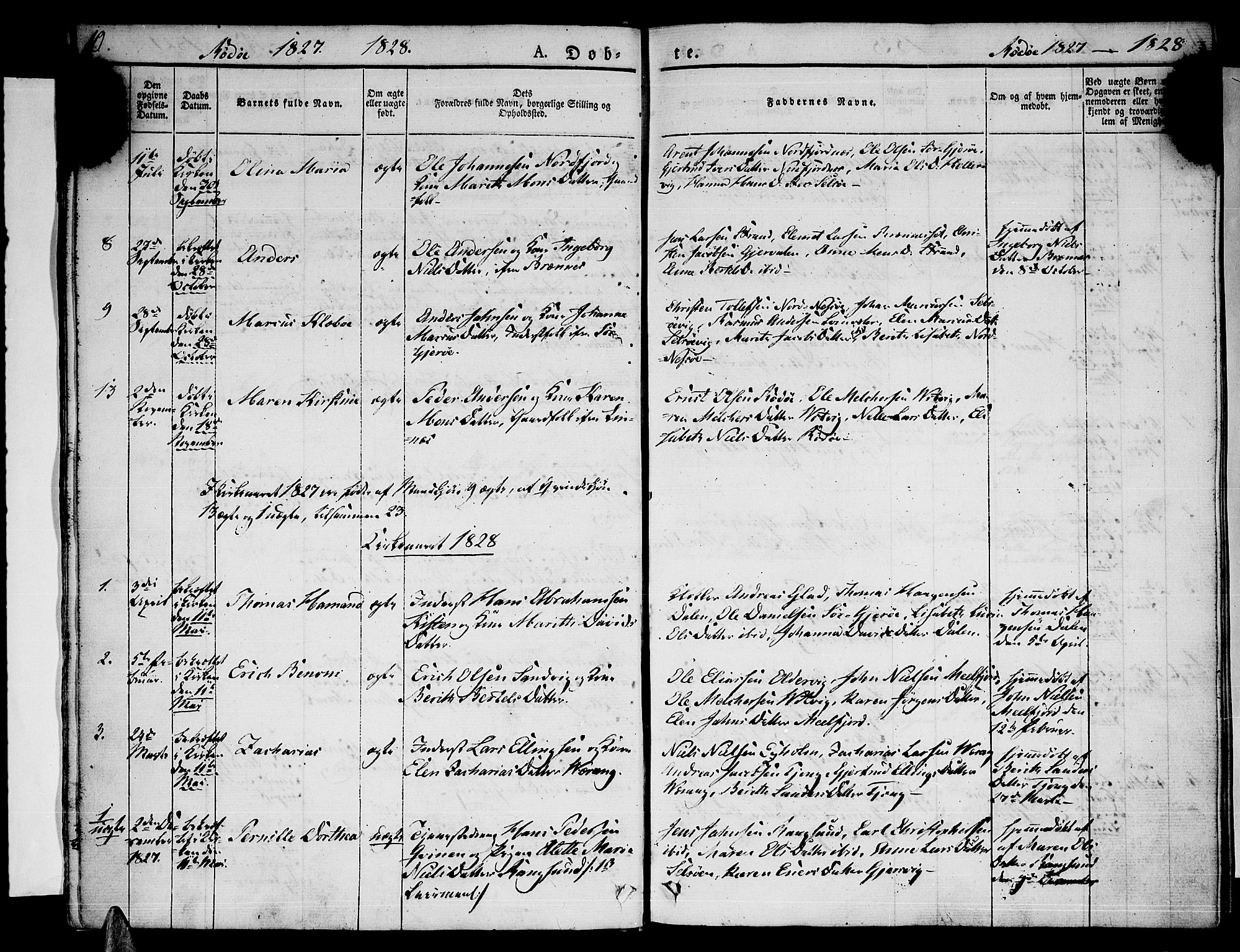 Ministerialprotokoller, klokkerbøker og fødselsregistre - Nordland, AV/SAT-A-1459/841/L0598: Parish register (official) no. 841A06 /1, 1825-1844, p. 10