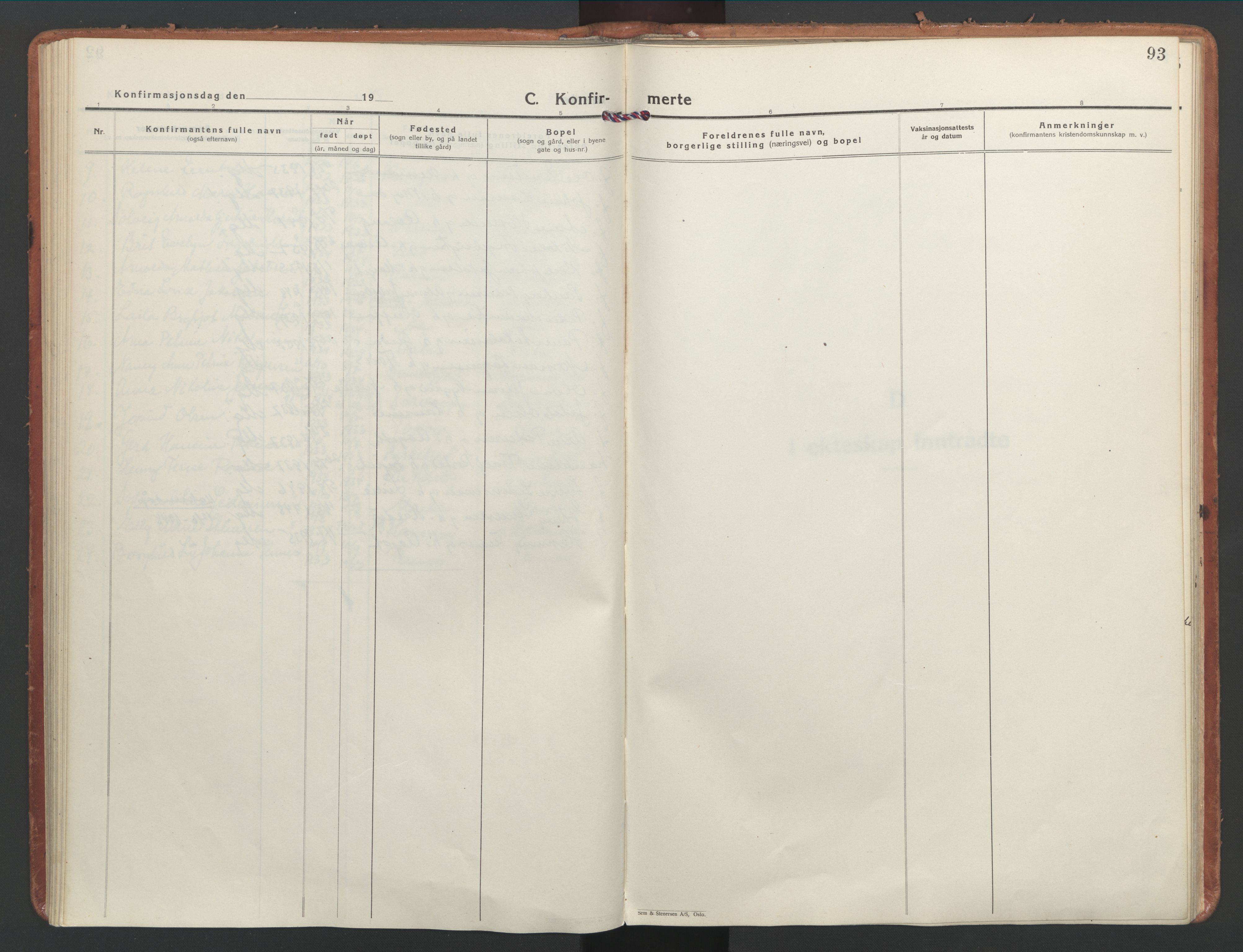 Ministerialprotokoller, klokkerbøker og fødselsregistre - Nordland, AV/SAT-A-1459/886/L1223: Parish register (official) no. 886A05, 1926-1938, p. 93
