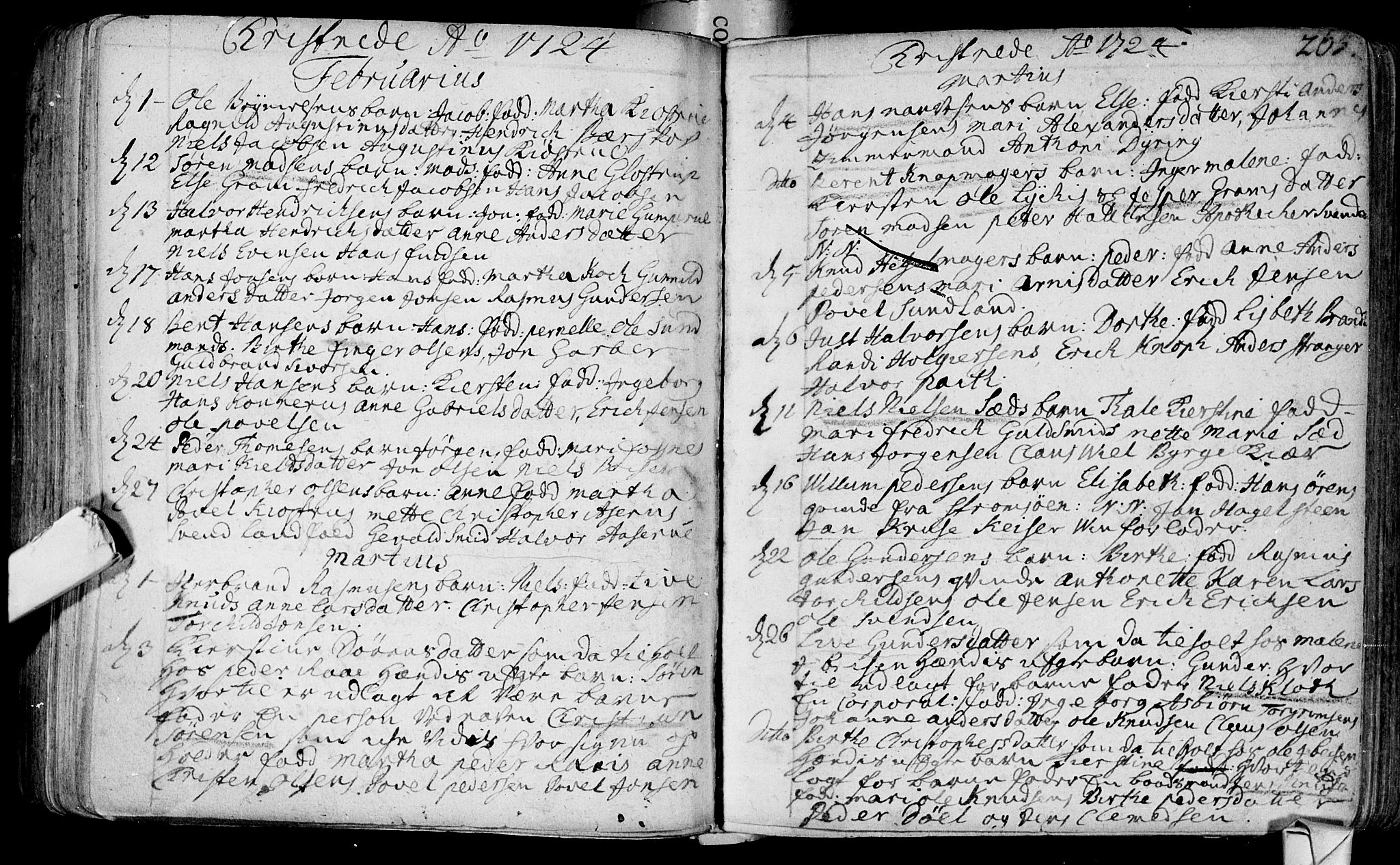 Bragernes kirkebøker, SAKO/A-6/F/Fa/L0003: Parish register (official) no. I 3, 1706-1734, p. 265