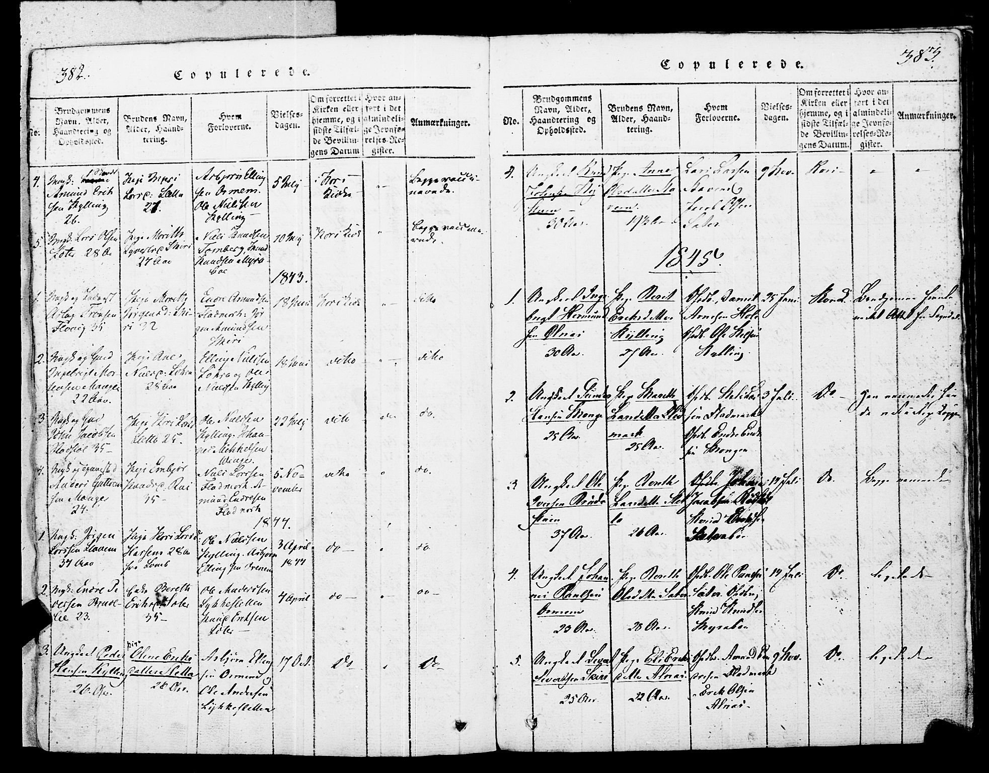 Ministerialprotokoller, klokkerbøker og fødselsregistre - Møre og Romsdal, SAT/A-1454/546/L0593: Parish register (official) no. 546A01, 1818-1853, p. 382-383