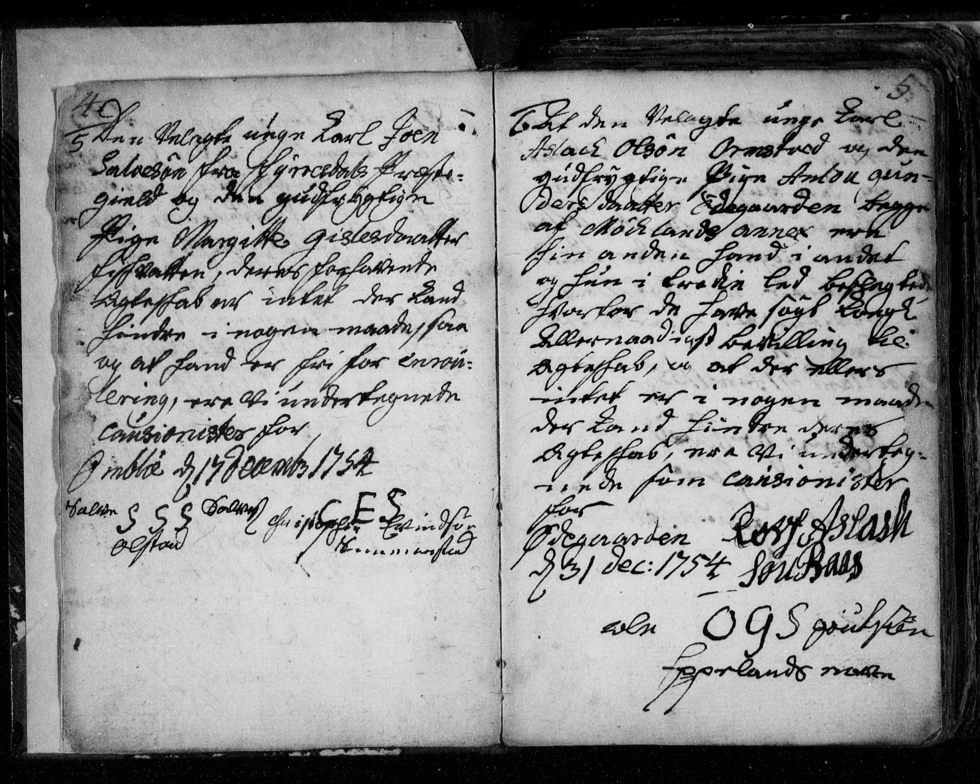 Åmli sokneprestkontor, AV/SAK-1111-0050/F/Fe/L0001: Best man's statements no. A VI 40, 1754-1799, p. 4-5