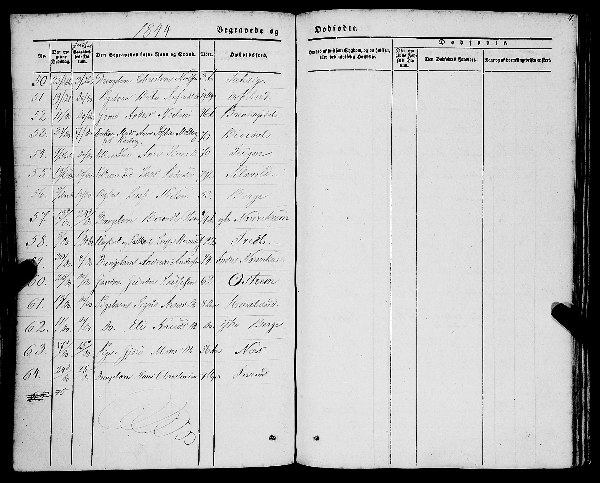 Lavik sokneprestembete, AV/SAB-A-80901: Parish register (official) no. A 3, 1843-1863, p. 7