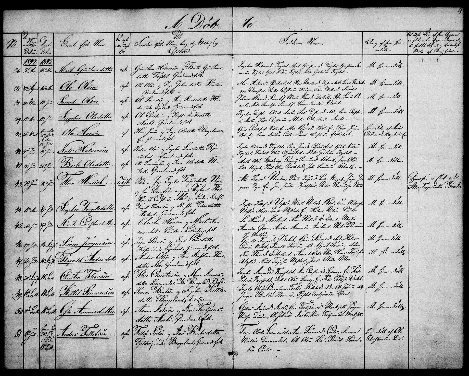 Gjerstad sokneprestkontor, SAK/1111-0014/F/Fa/Faa/L0006: Parish register (official) no. A 6, 1841-1857, p. 4
