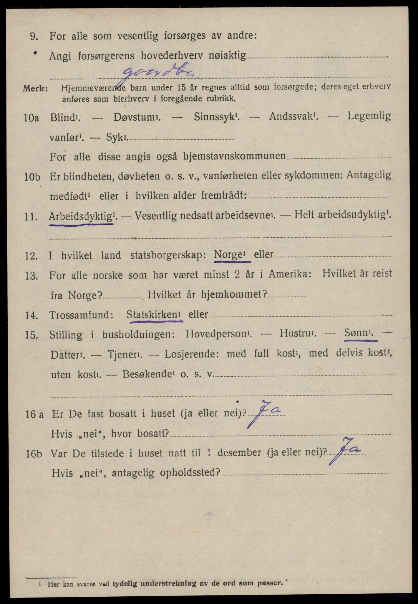 SAT, 1920 census for Halsa, 1920, p. 1628