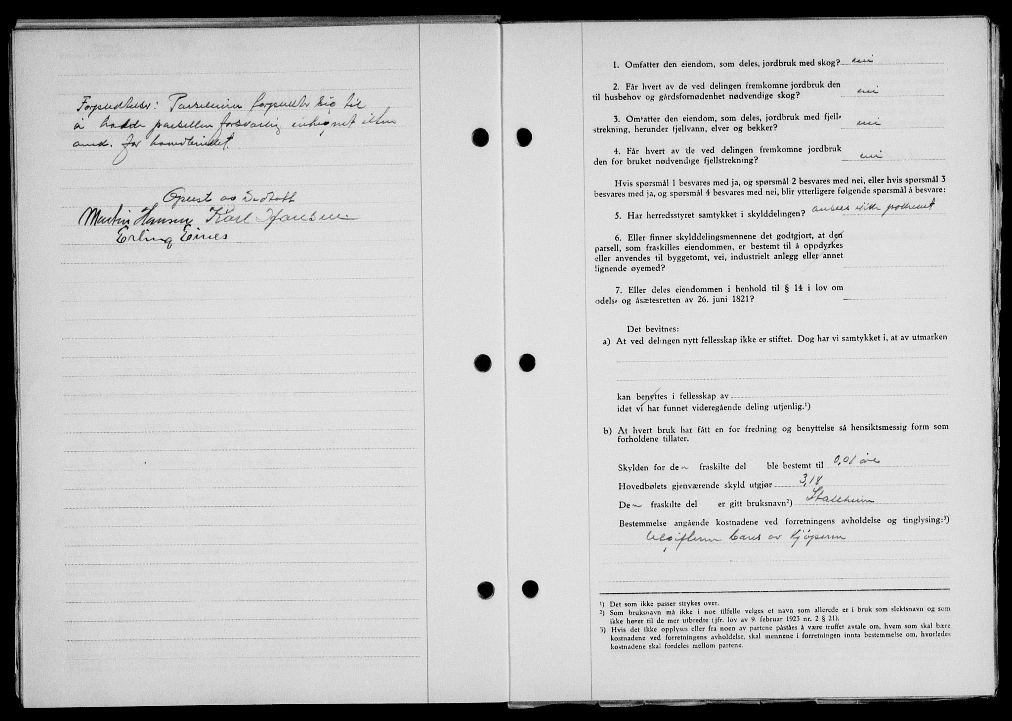 Lofoten sorenskriveri, SAT/A-0017/1/2/2C/L0014a: Mortgage book no. 14a, 1946-1946, Diary no: : 881/1946