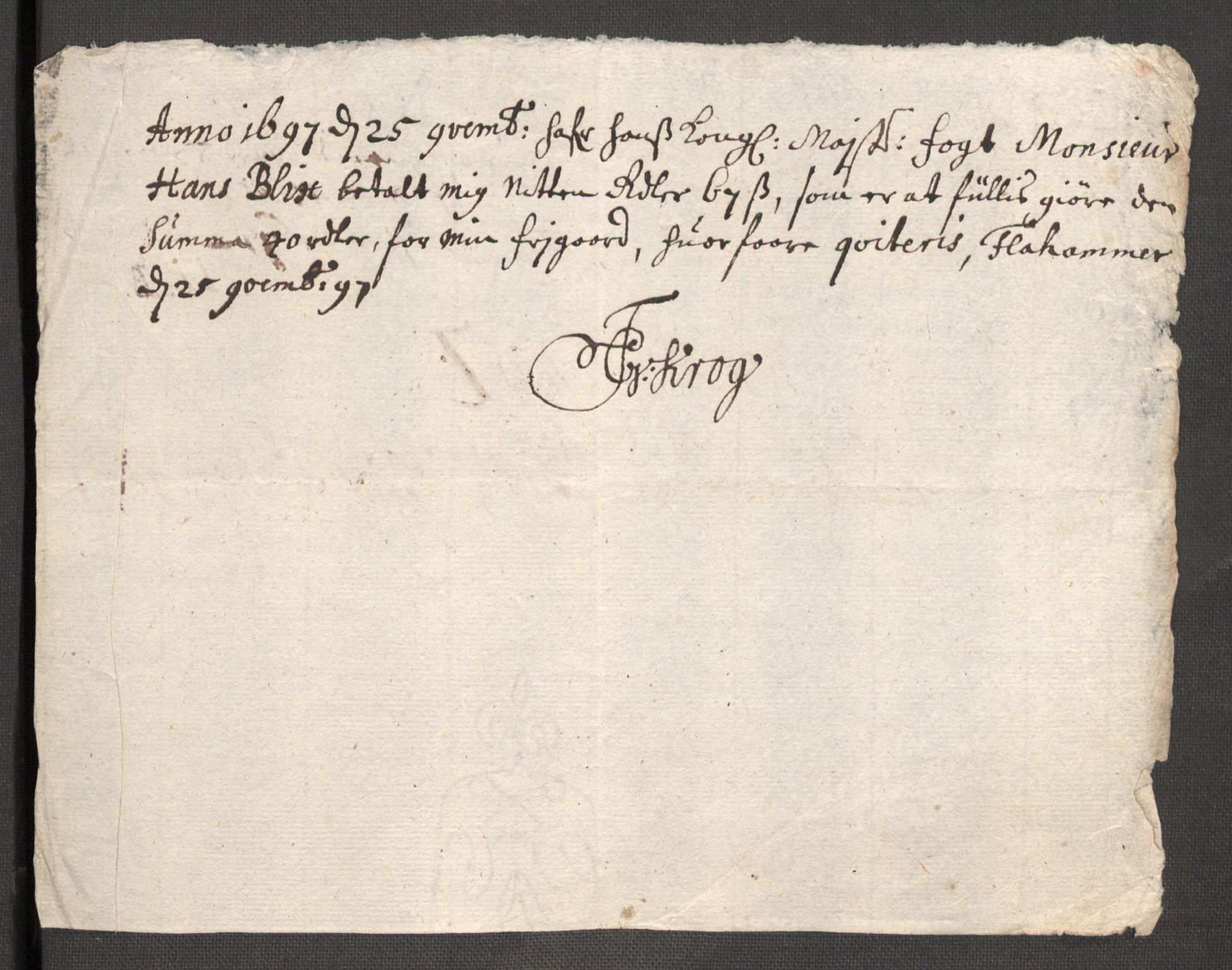 Rentekammeret inntil 1814, Reviderte regnskaper, Fogderegnskap, AV/RA-EA-4092/R52/L3309: Fogderegnskap Sogn, 1696-1697, p. 415