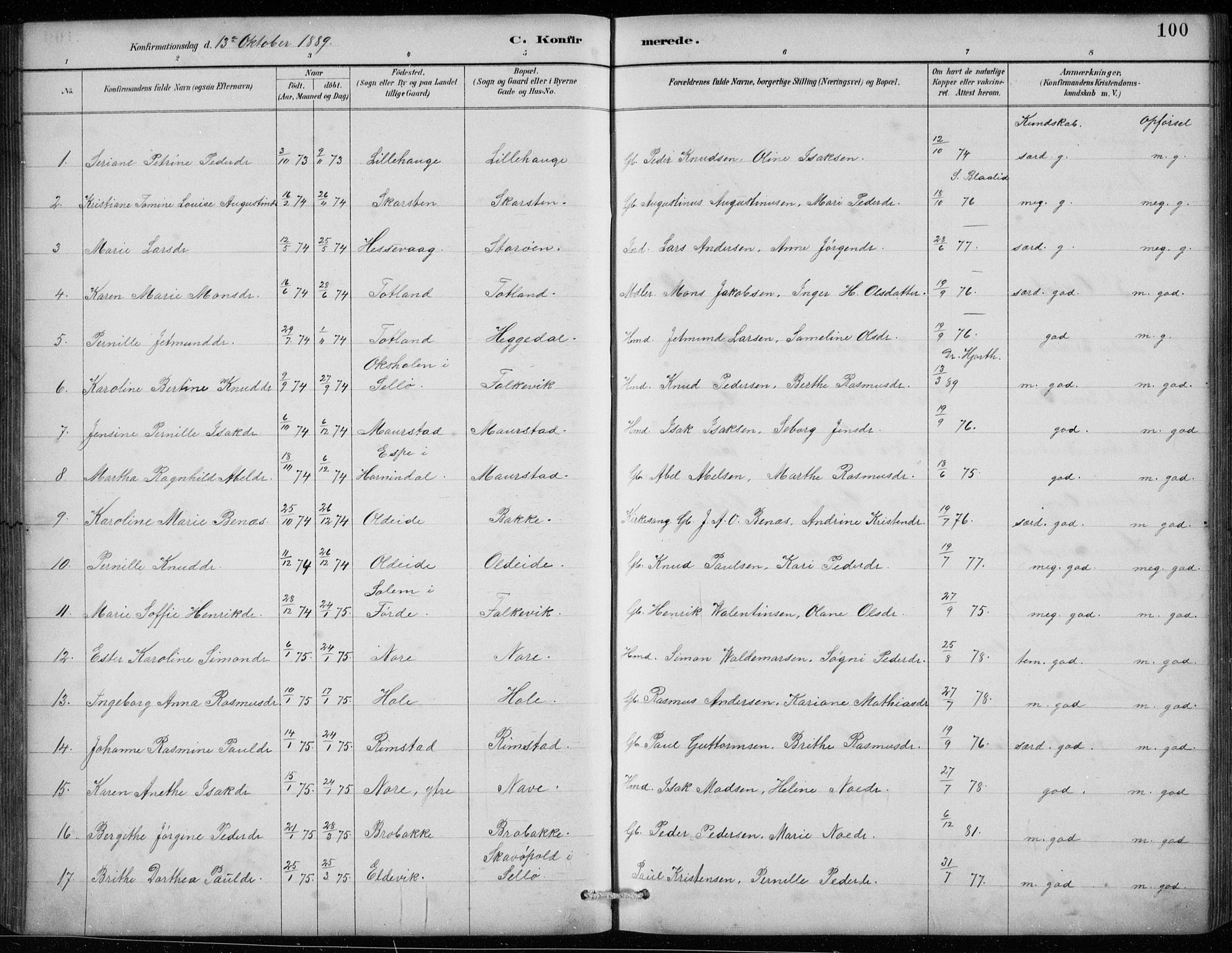 Davik sokneprestembete, AV/SAB-A-79701/H/Hab/Habc/L0002: Parish register (copy) no. C 2, 1889-1906, p. 100