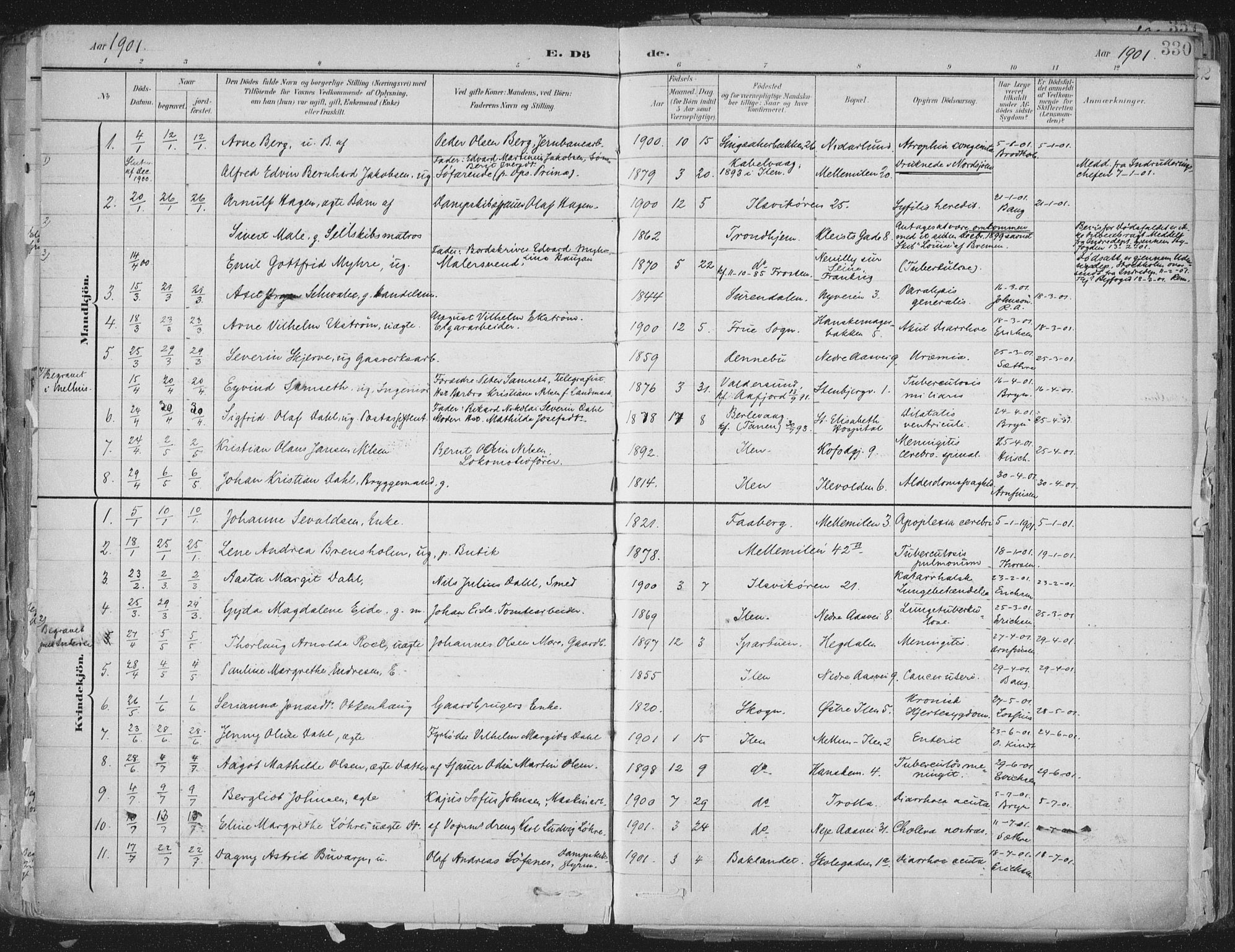 Ministerialprotokoller, klokkerbøker og fødselsregistre - Sør-Trøndelag, SAT/A-1456/603/L0167: Parish register (official) no. 603A06, 1896-1932, p. 330