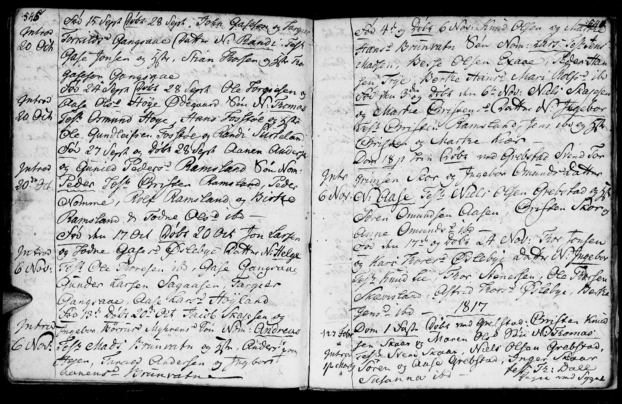 Holum sokneprestkontor, SAK/1111-0022/F/Fa/Fac/L0001: Parish register (official) no. A 1, 1773-1820, p. 545-546