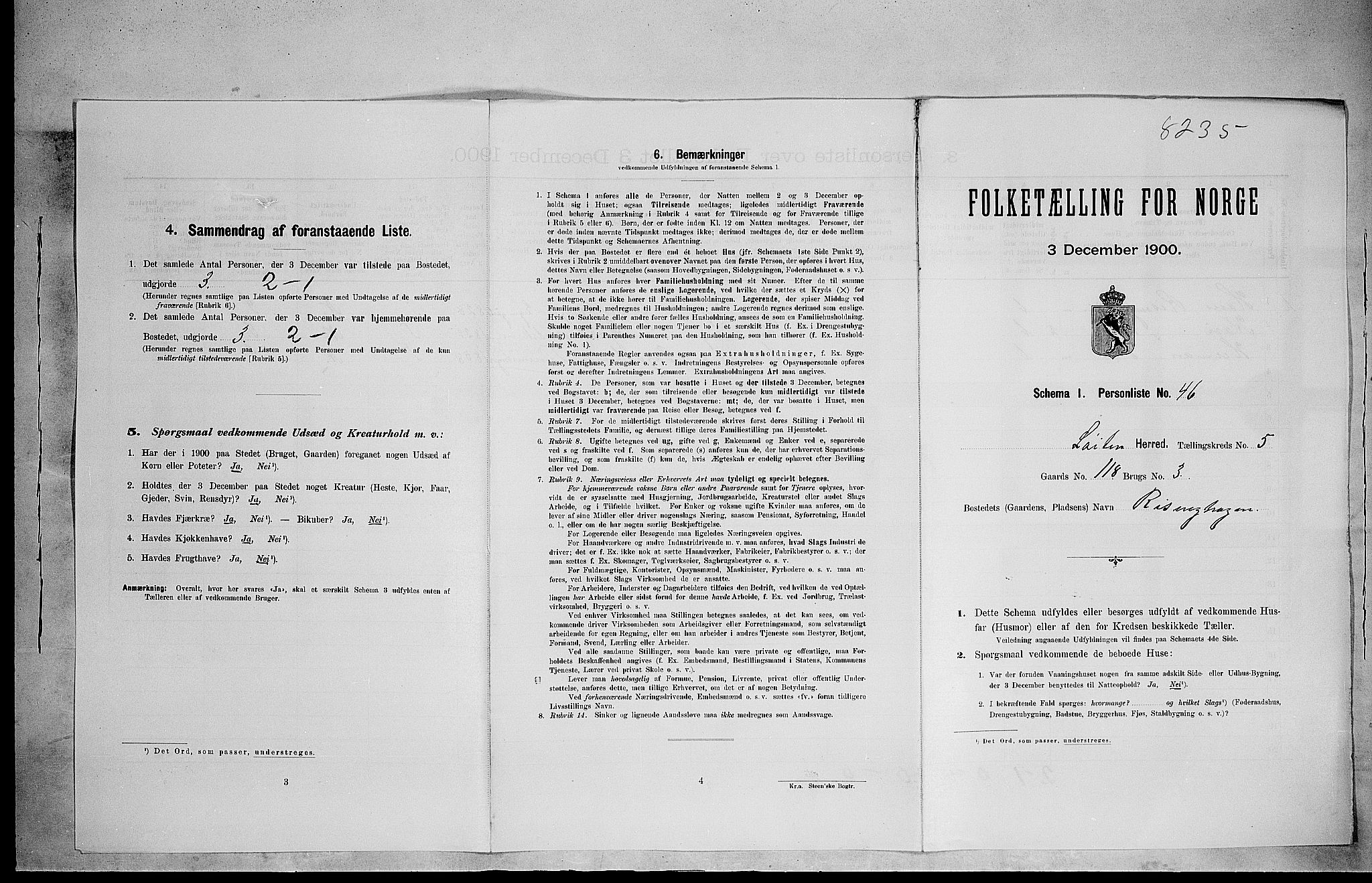 SAH, 1900 census for Løten, 1900, p. 1344