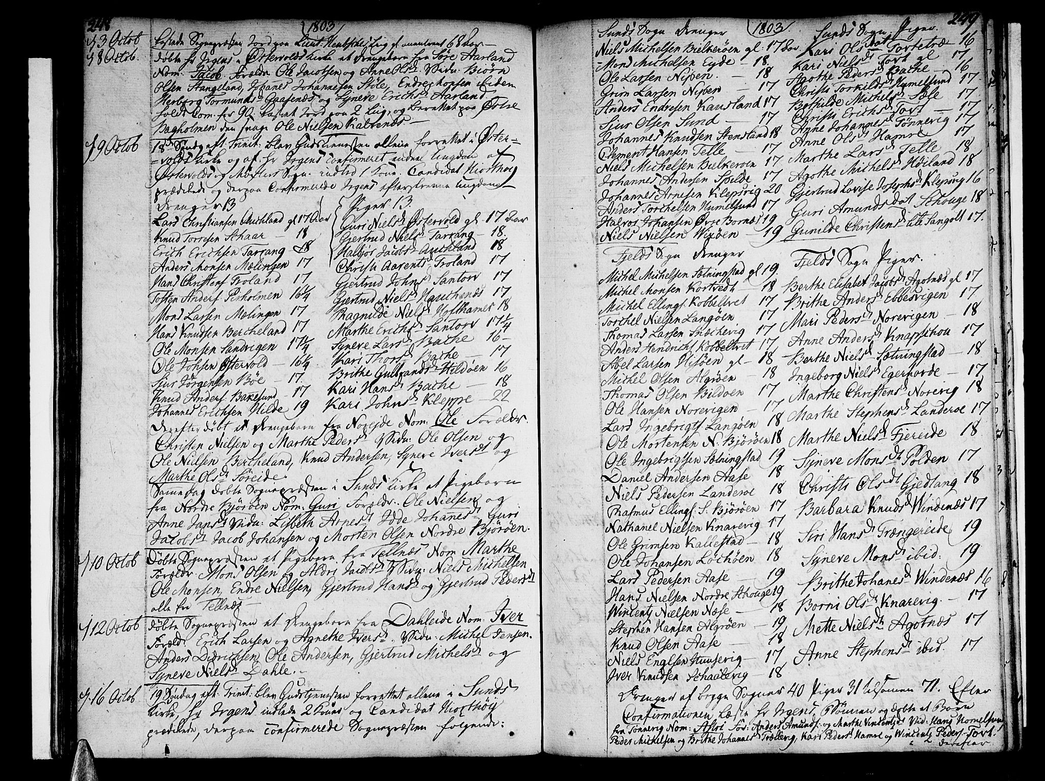 Sund sokneprestembete, AV/SAB-A-99930: Parish register (official) no. A 7, 1796-1815, p. 248-249