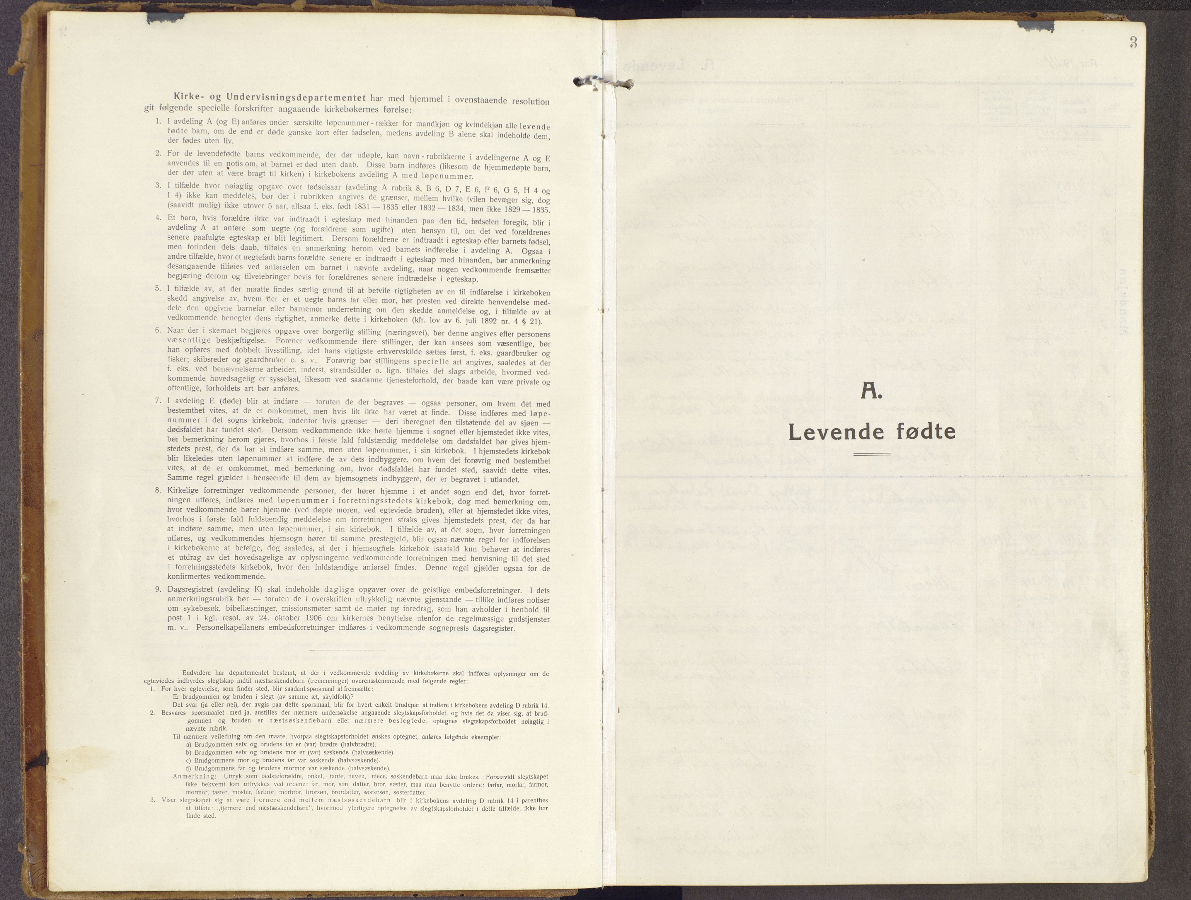 Brandbu prestekontor, SAH/PREST-114/H/Ha/Haa/L0003: Parish register (official) no. 3, 1914-1928, p. 3
