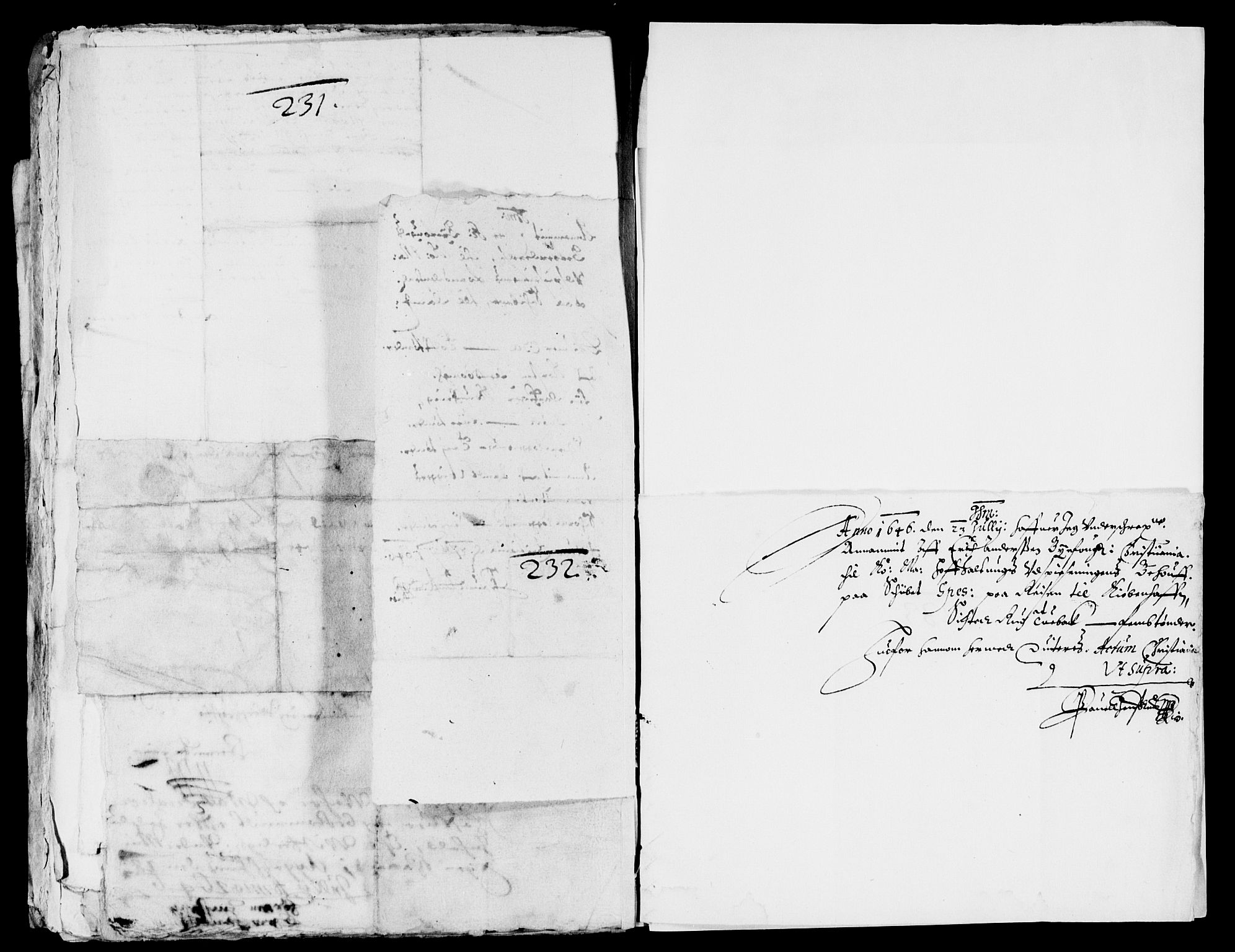 Rentekammeret inntil 1814, Reviderte regnskaper, Lensregnskaper, AV/RA-EA-5023/R/Rb/Rba/L0185: Akershus len, 1645-1646