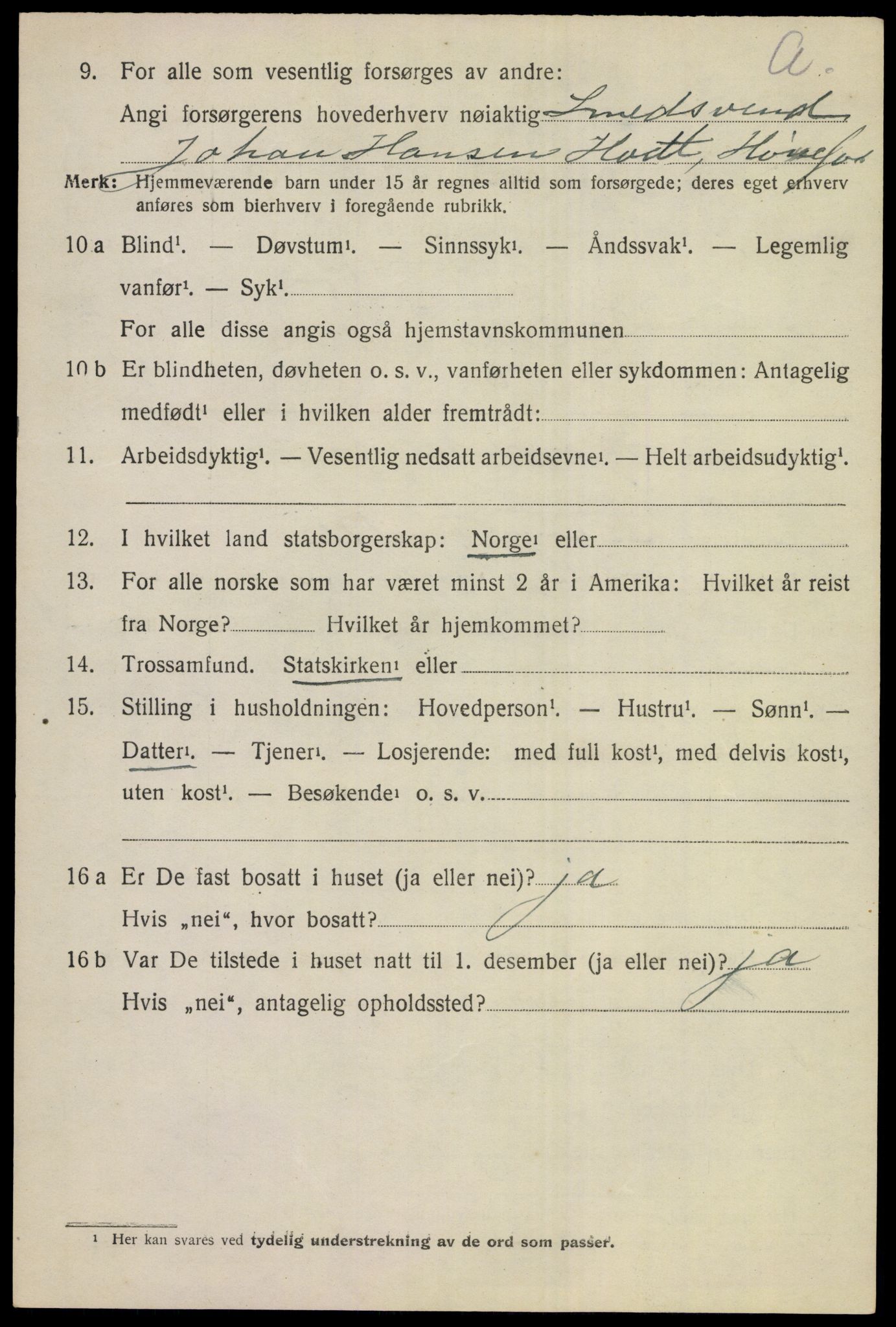 SAKO, 1920 census for Hole, 1920, p. 4074