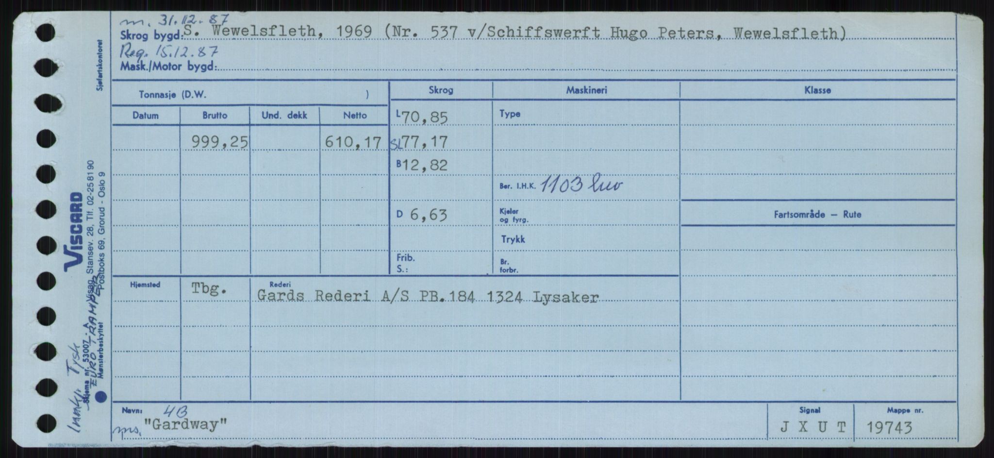 Sjøfartsdirektoratet med forløpere, Skipsmålingen, AV/RA-S-1627/H/Ha/L0002/0002: Fartøy, Eik-Hill / Fartøy, G-Hill, p. 45