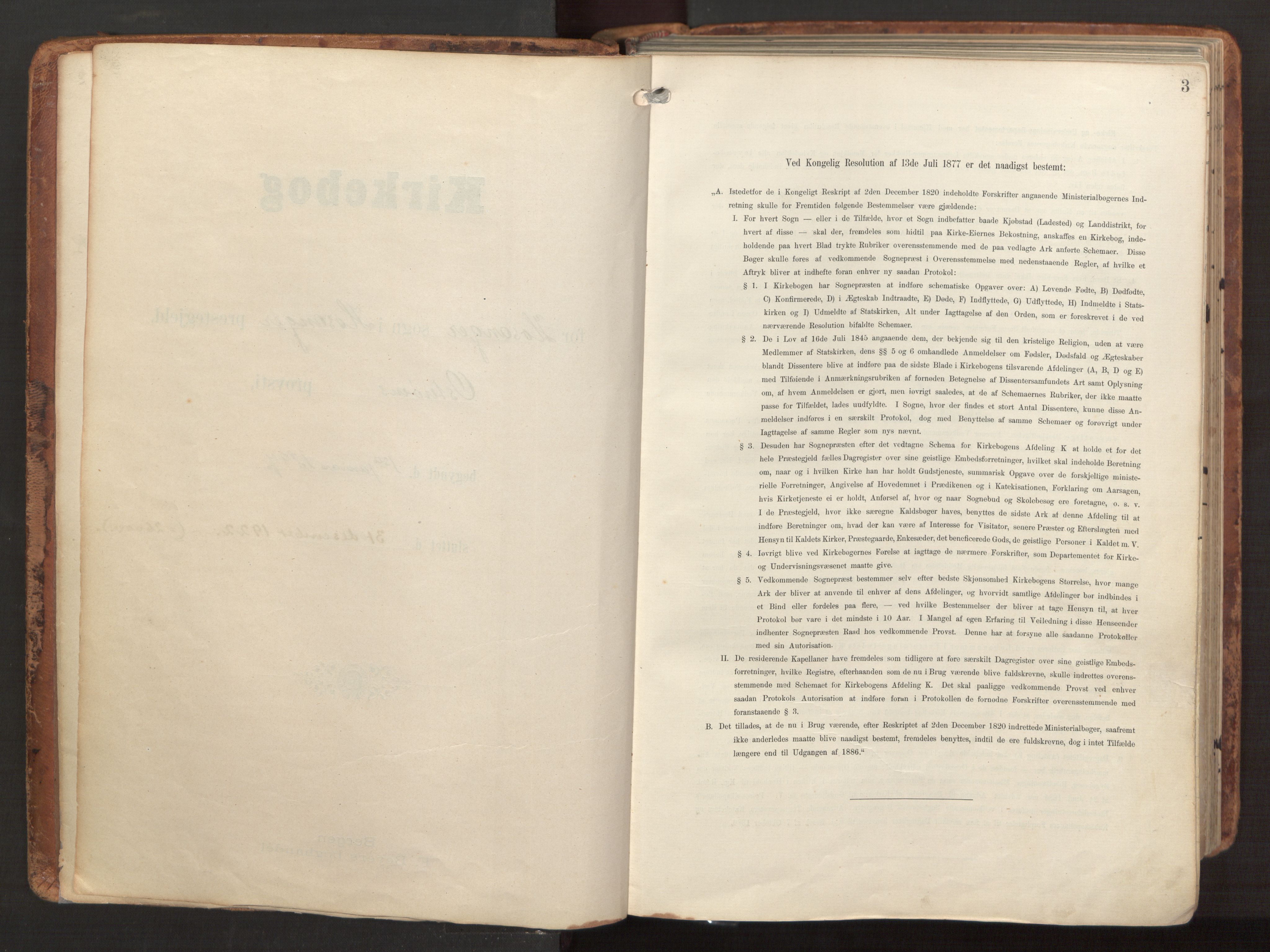 Hosanger sokneprestembete, SAB/A-75801/H/Haa: Parish register (official) no. B 2, 1897-1923, p. 3