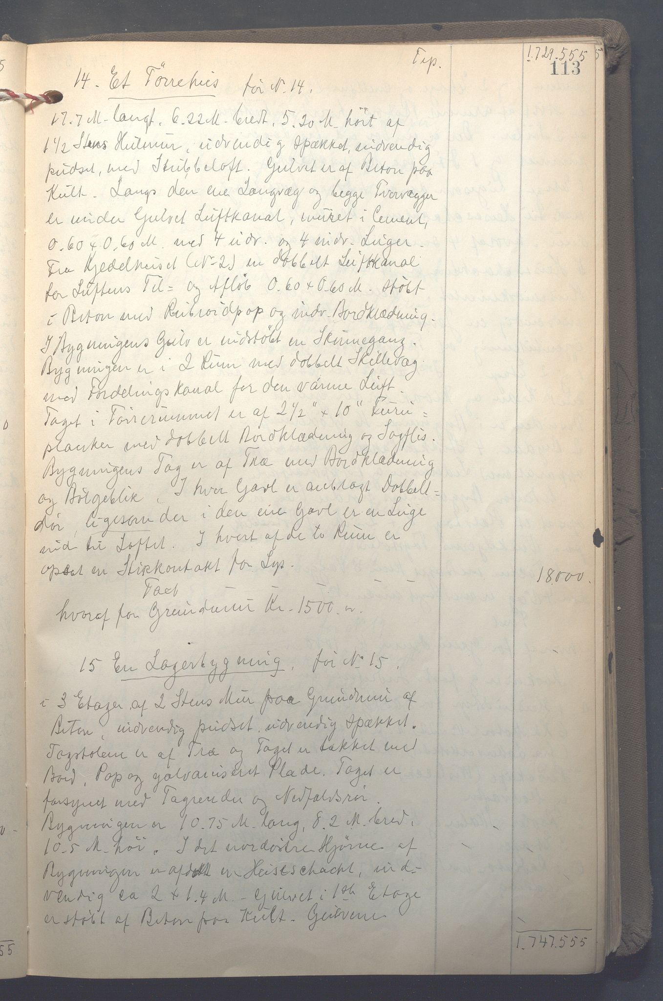 Lensmennene i Aker, OBA/A-10133/F/Fb/L0002: Branntakstprotokoll, 1922-1929, p. 113