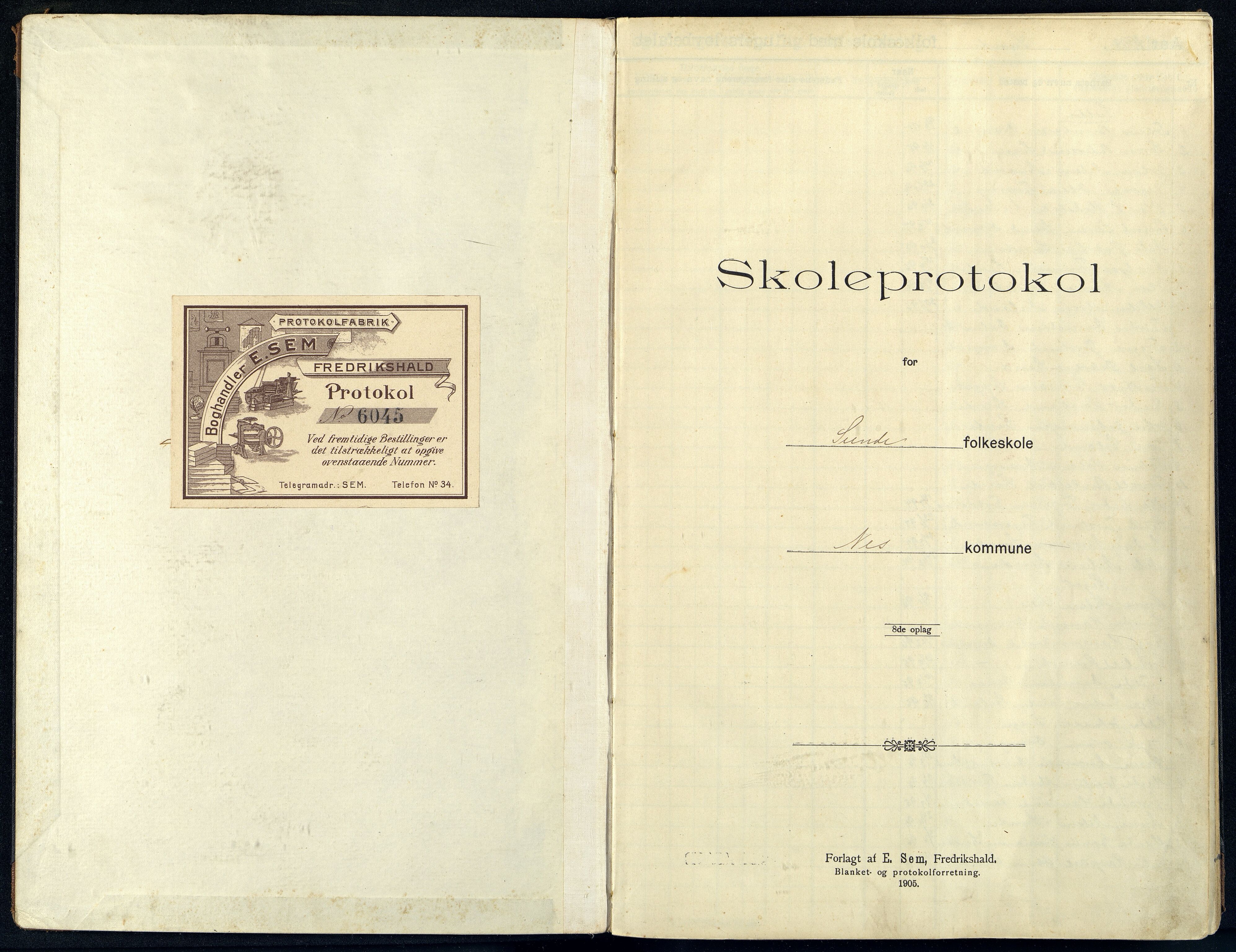 Nes kommune - Sunde Skole, ARKSOR/1004NE556/H/L0005: Skoleprotokoll, 1920