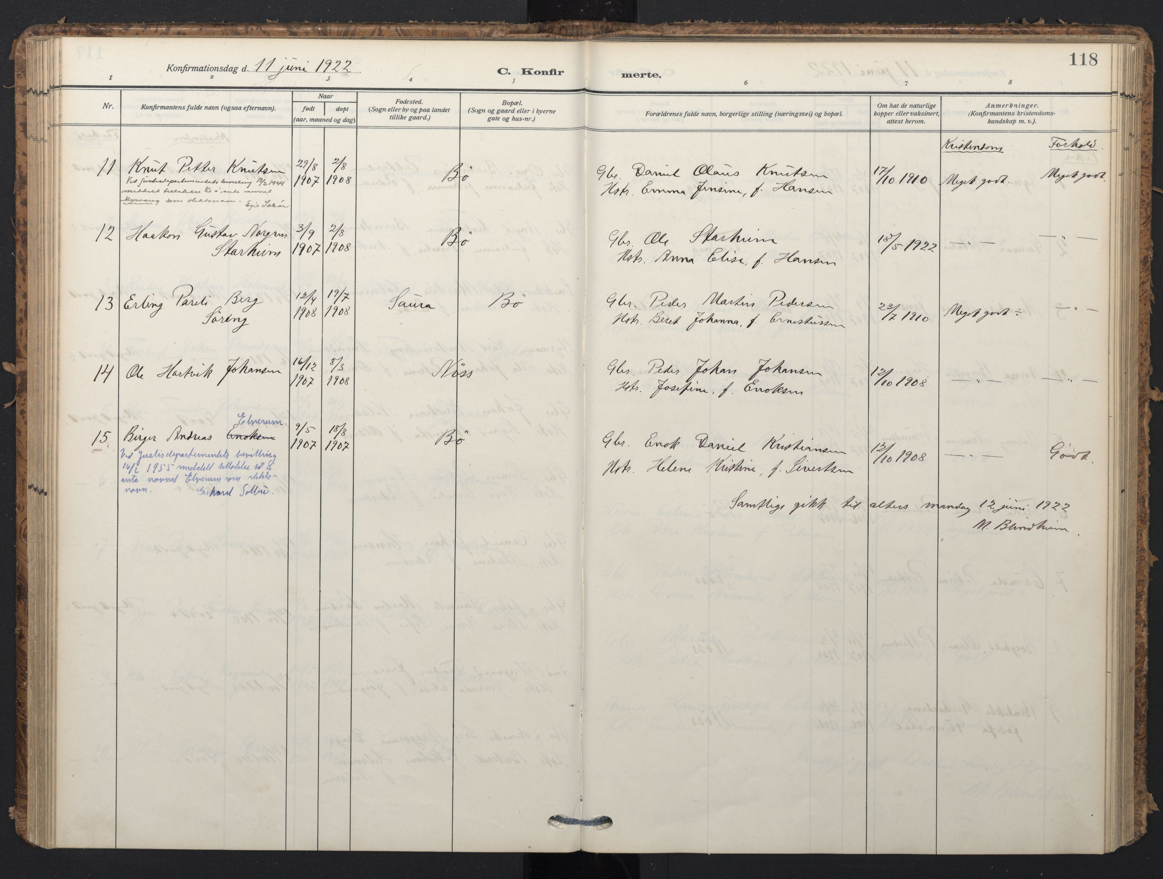 Ministerialprotokoller, klokkerbøker og fødselsregistre - Nordland, AV/SAT-A-1459/898/L1423: Parish register (official) no. 898A03, 1909-1928, p. 118