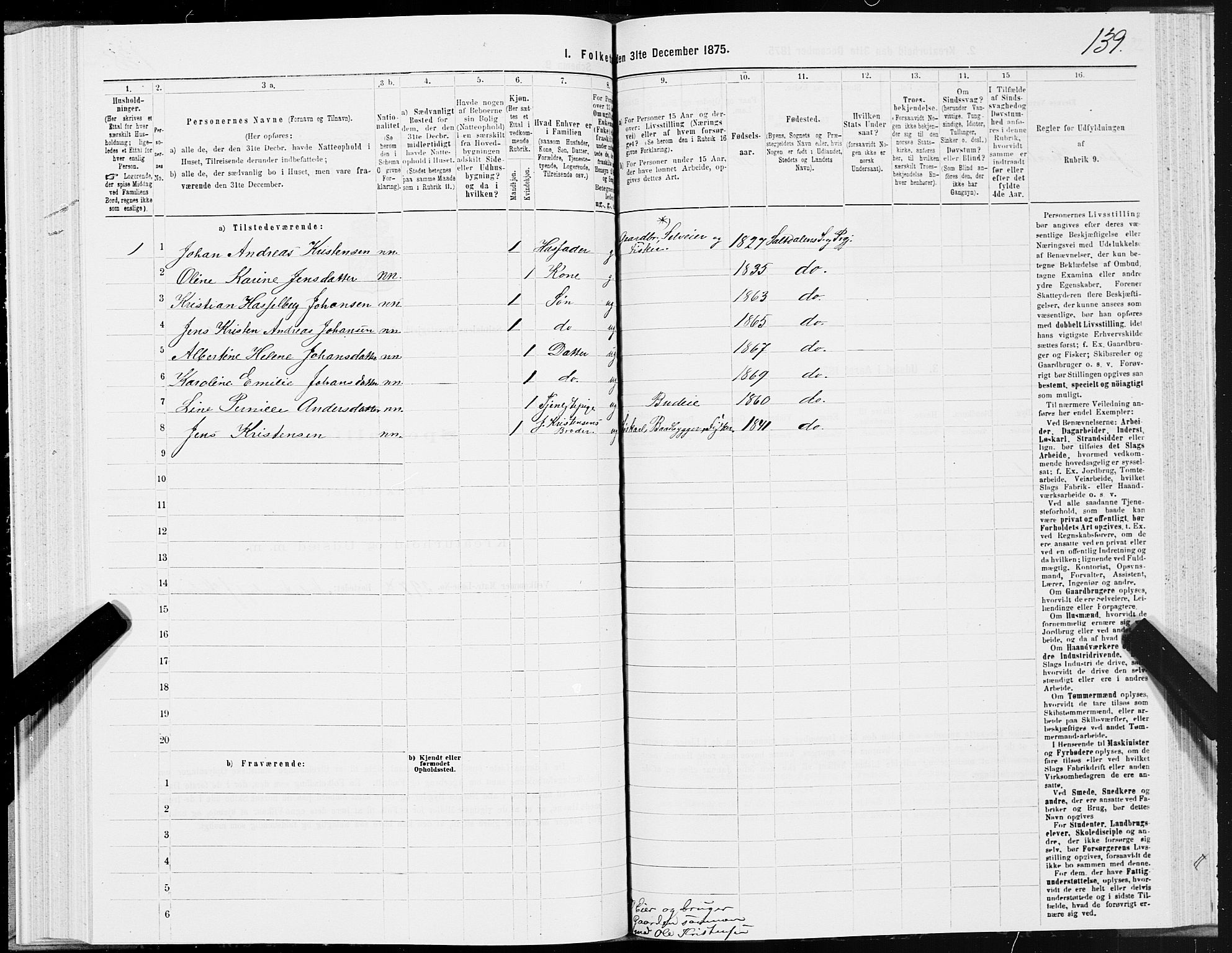 SAT, 1875 census for 1840P Saltdal, 1875, p. 2139