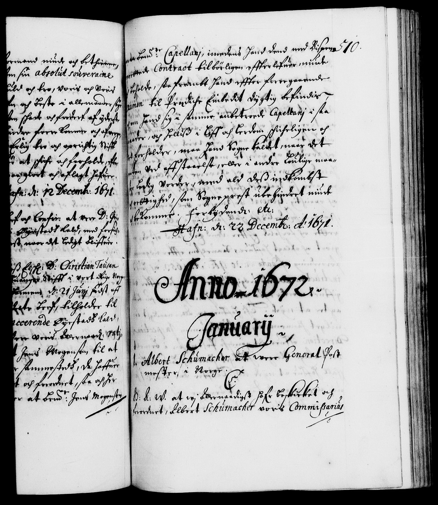 Danske Kanselli 1572-1799, RA/EA-3023/F/Fc/Fca/Fcaa/L0011: Norske registre (mikrofilm), 1670-1673, p. 510a