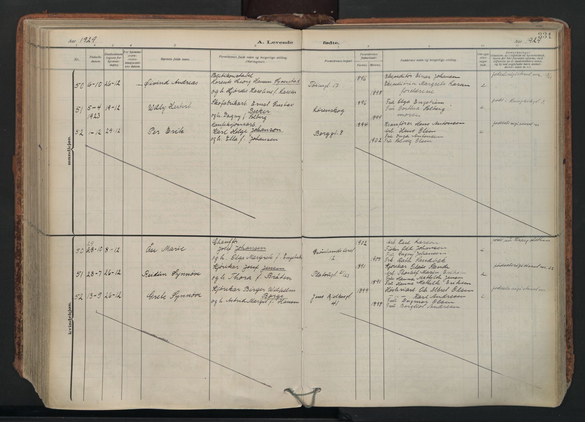 Grønland prestekontor Kirkebøker, SAO/A-10848/F/Fa/L0018: Parish register (official) no. 18, 1911-1945, p. 331