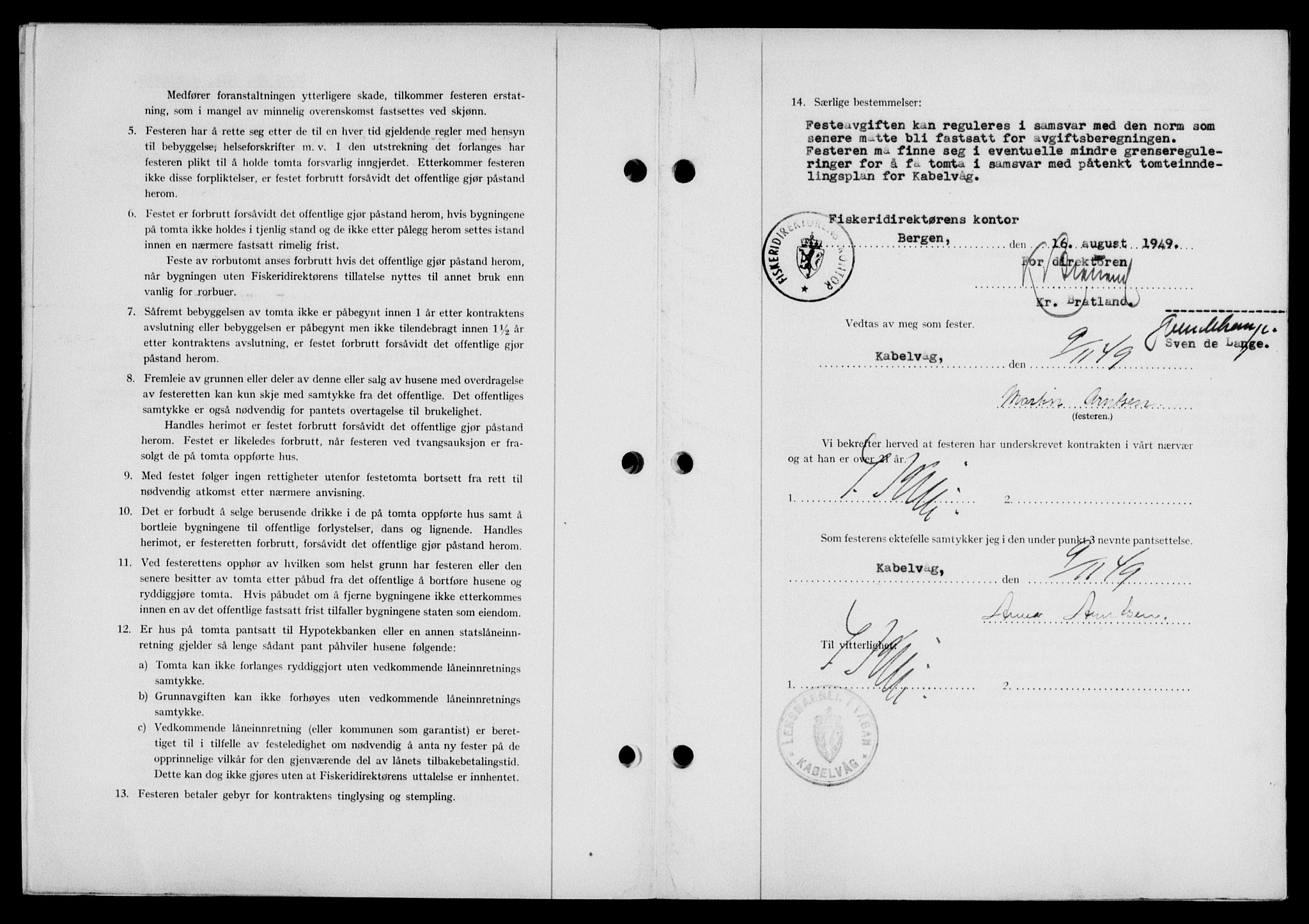 Lofoten sorenskriveri, SAT/A-0017/1/2/2C/L0022a: Mortgage book no. 22a, 1949-1950, Diary no: : 2794/1949