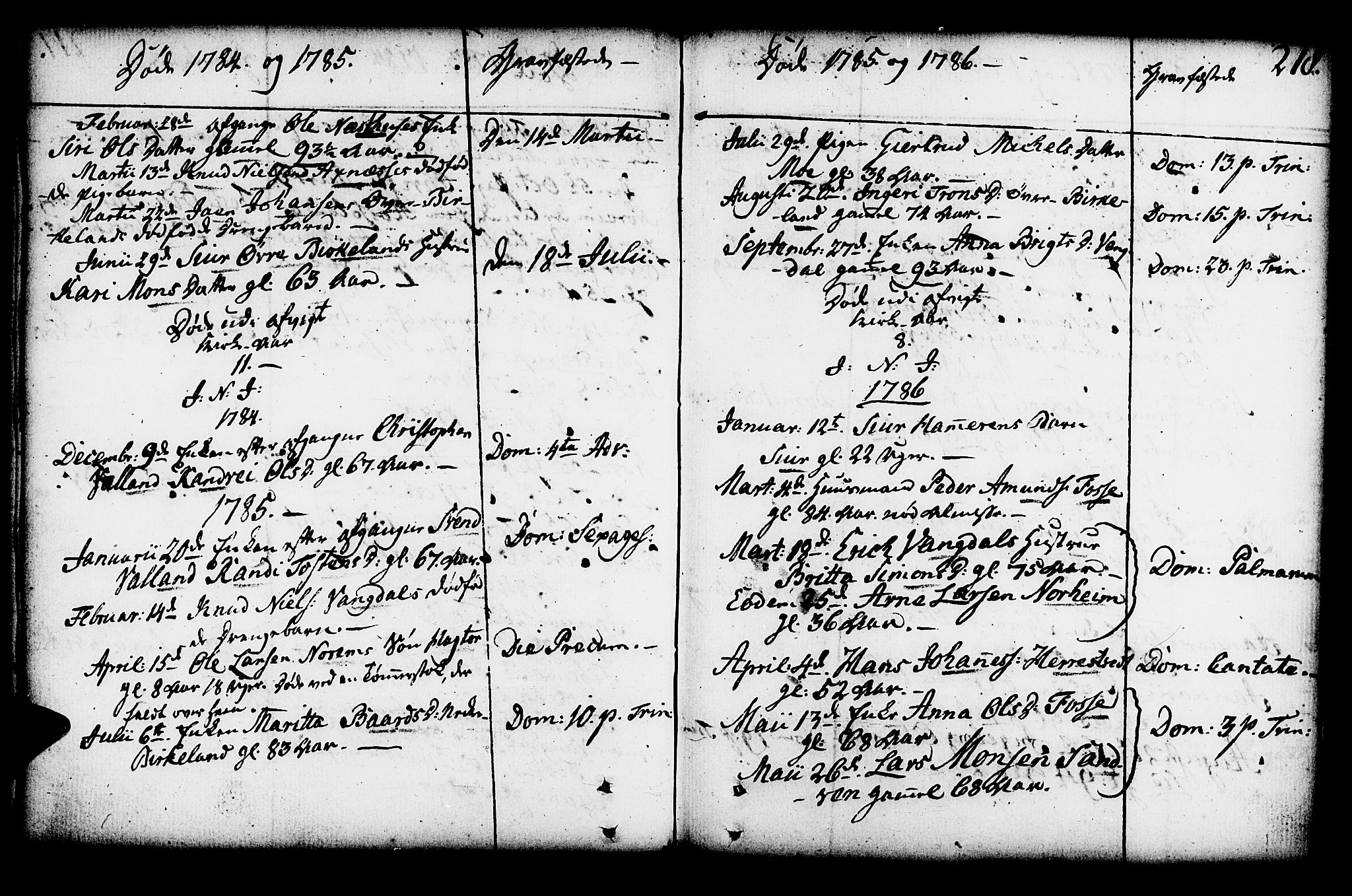 Kvam sokneprestembete, SAB/A-76201/H/Haa: Parish register (official) no. A 3, 1743-1795, p. 218