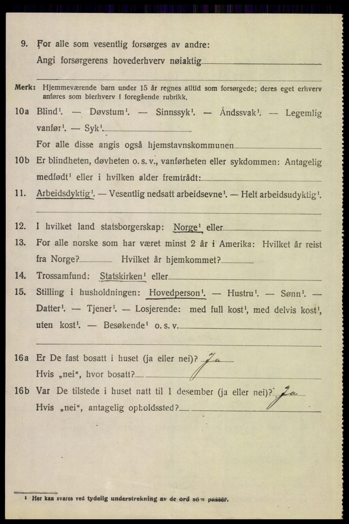 SAH, 1920 census for Tynset, 1920, p. 8013