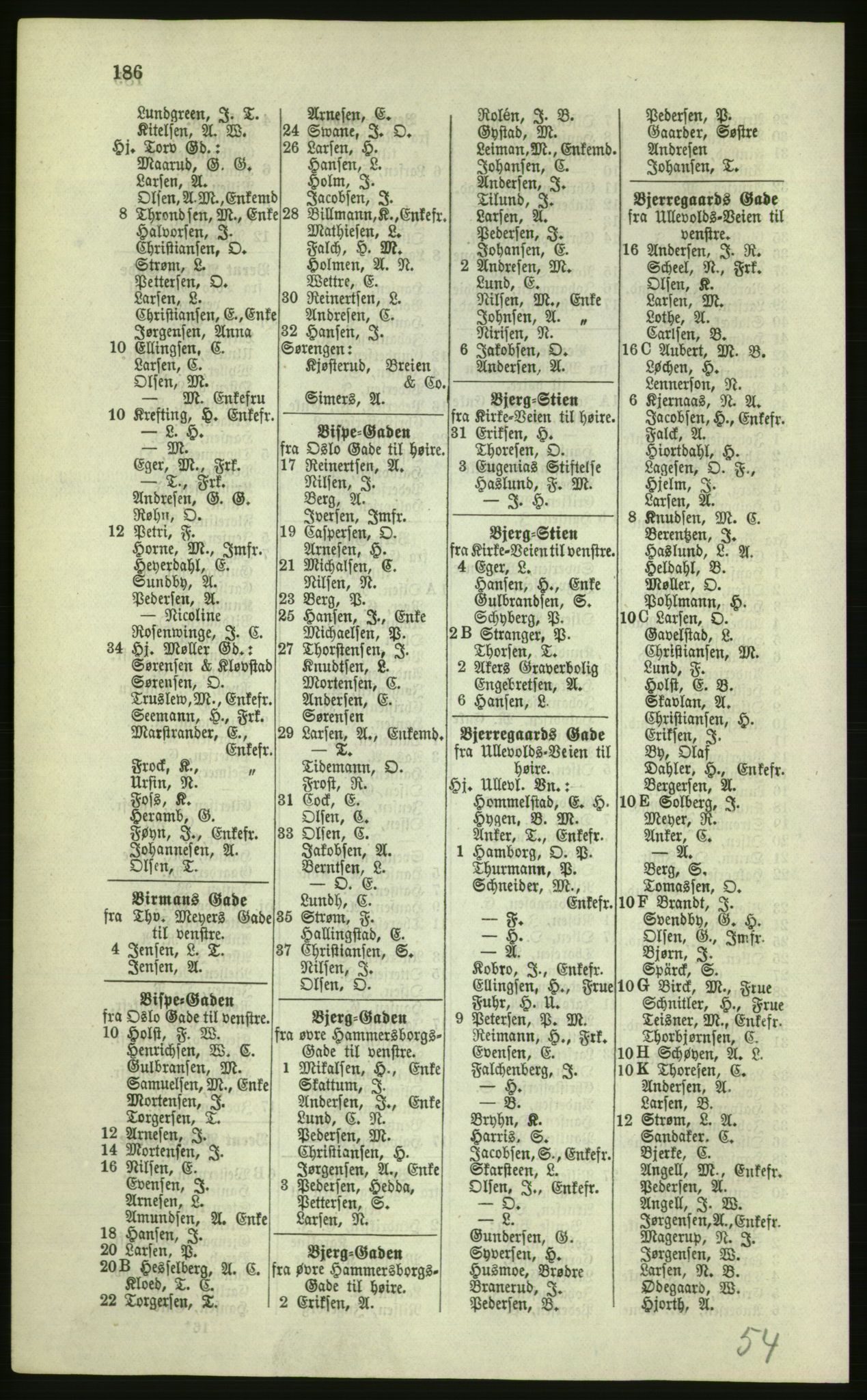 Kristiania/Oslo adressebok, PUBL/-, 1879, p. 186