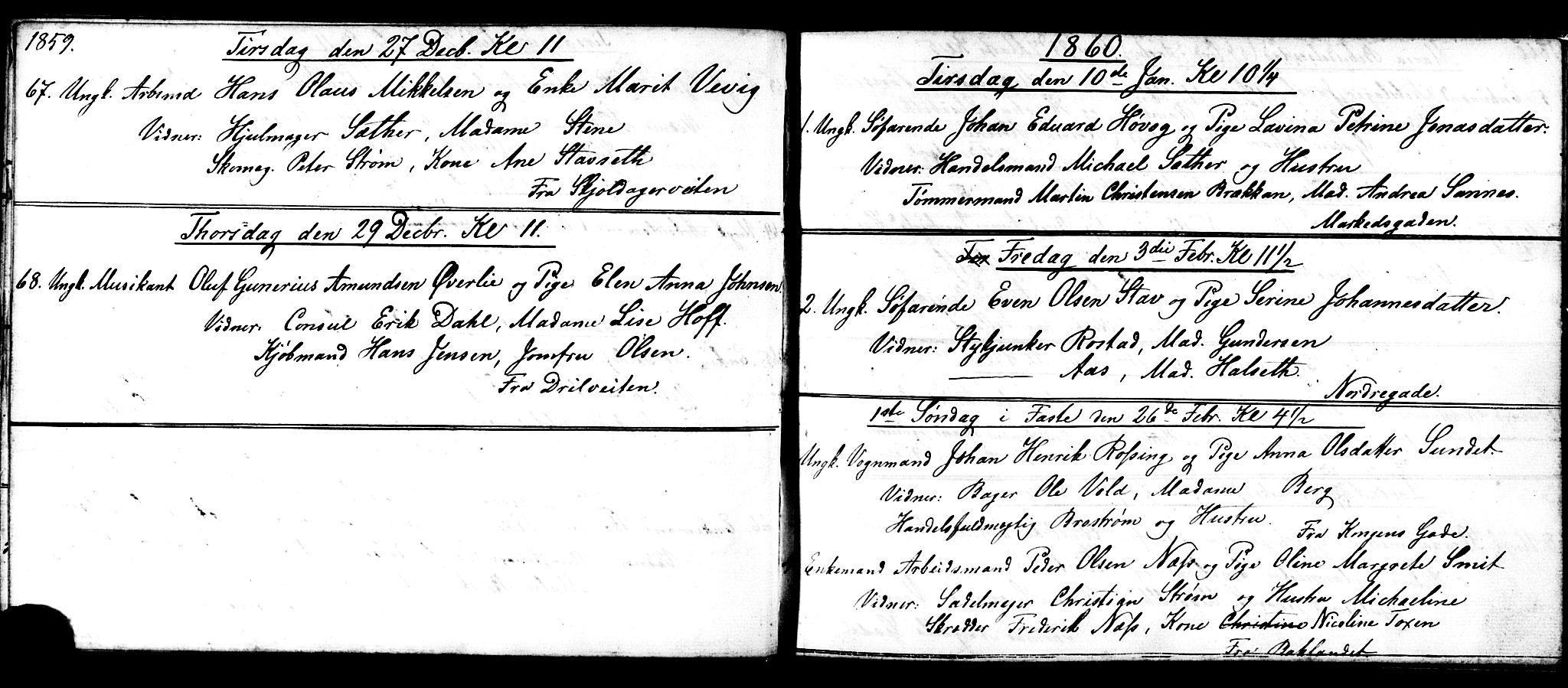 Ministerialprotokoller, klokkerbøker og fødselsregistre - Sør-Trøndelag, SAT/A-1456/601/L0089: Parish register (copy) no. 601C07, 1854-1877