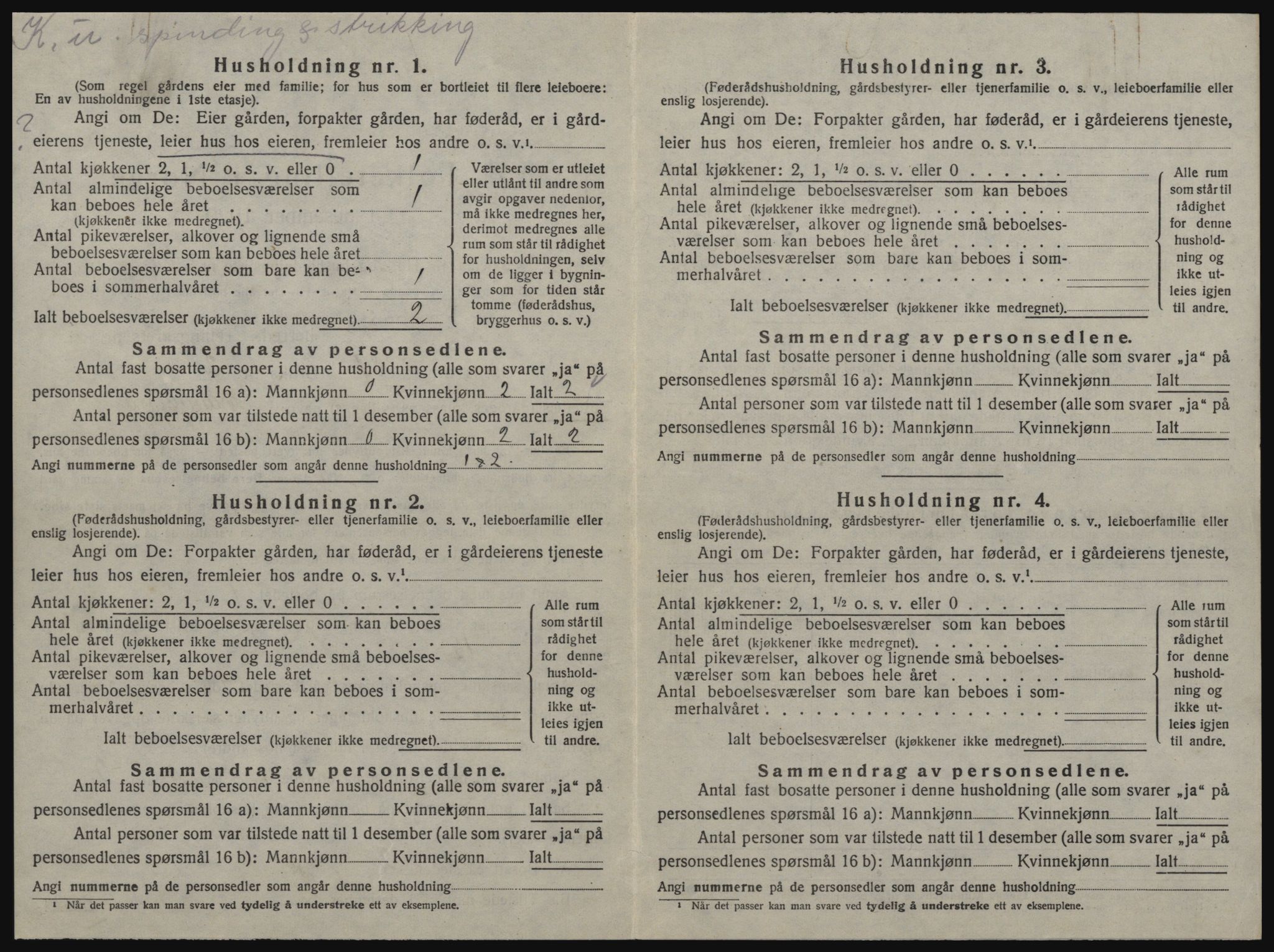 SAT, 1920 census for Byneset, 1920, p. 709