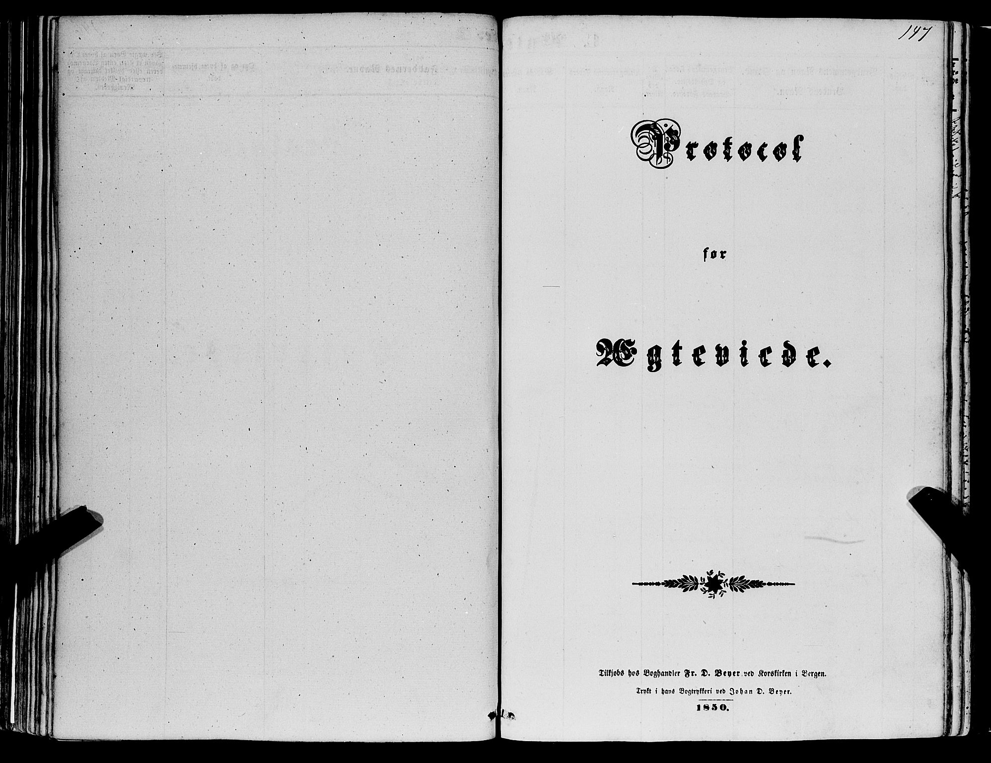 Askøy Sokneprestembete, SAB/A-74101/H/Ha/Haa/Haaa/L0008: Parish register (official) no. A 8, 1852-1862, p. 147