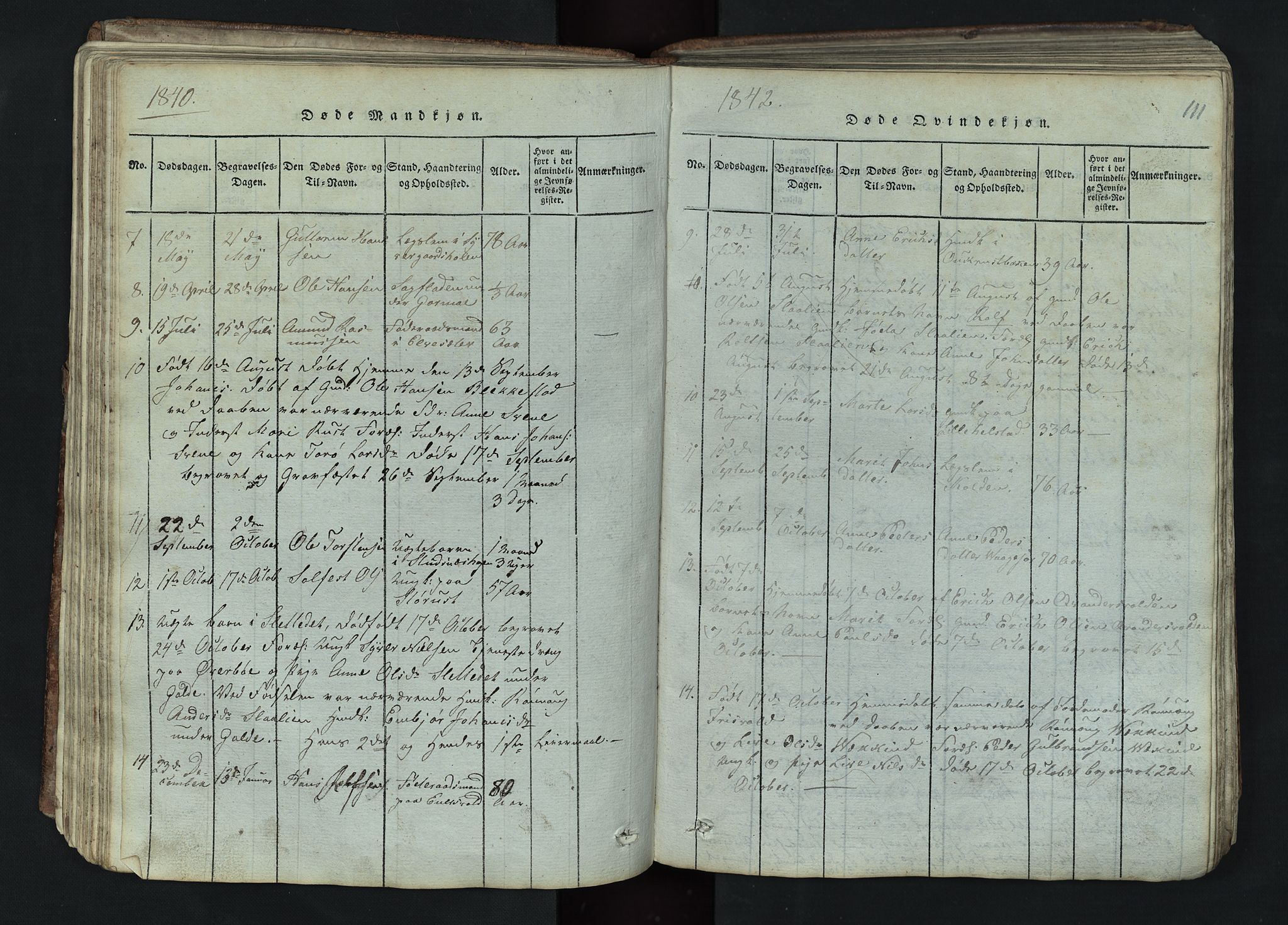 Lom prestekontor, SAH/PREST-070/L/L0002: Parish register (copy) no. 2, 1815-1844, p. 111