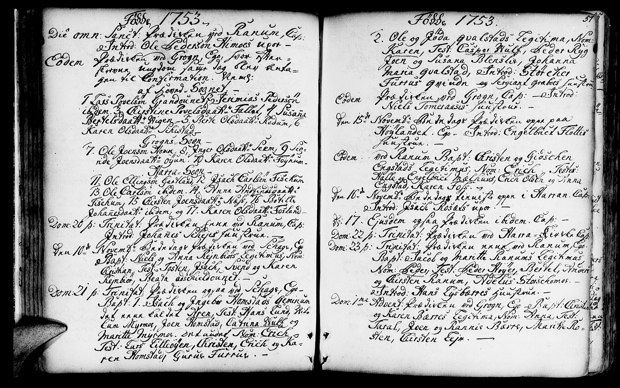 Ministerialprotokoller, klokkerbøker og fødselsregistre - Nord-Trøndelag, SAT/A-1458/764/L0542: Parish register (official) no. 764A02, 1748-1779, p. 51