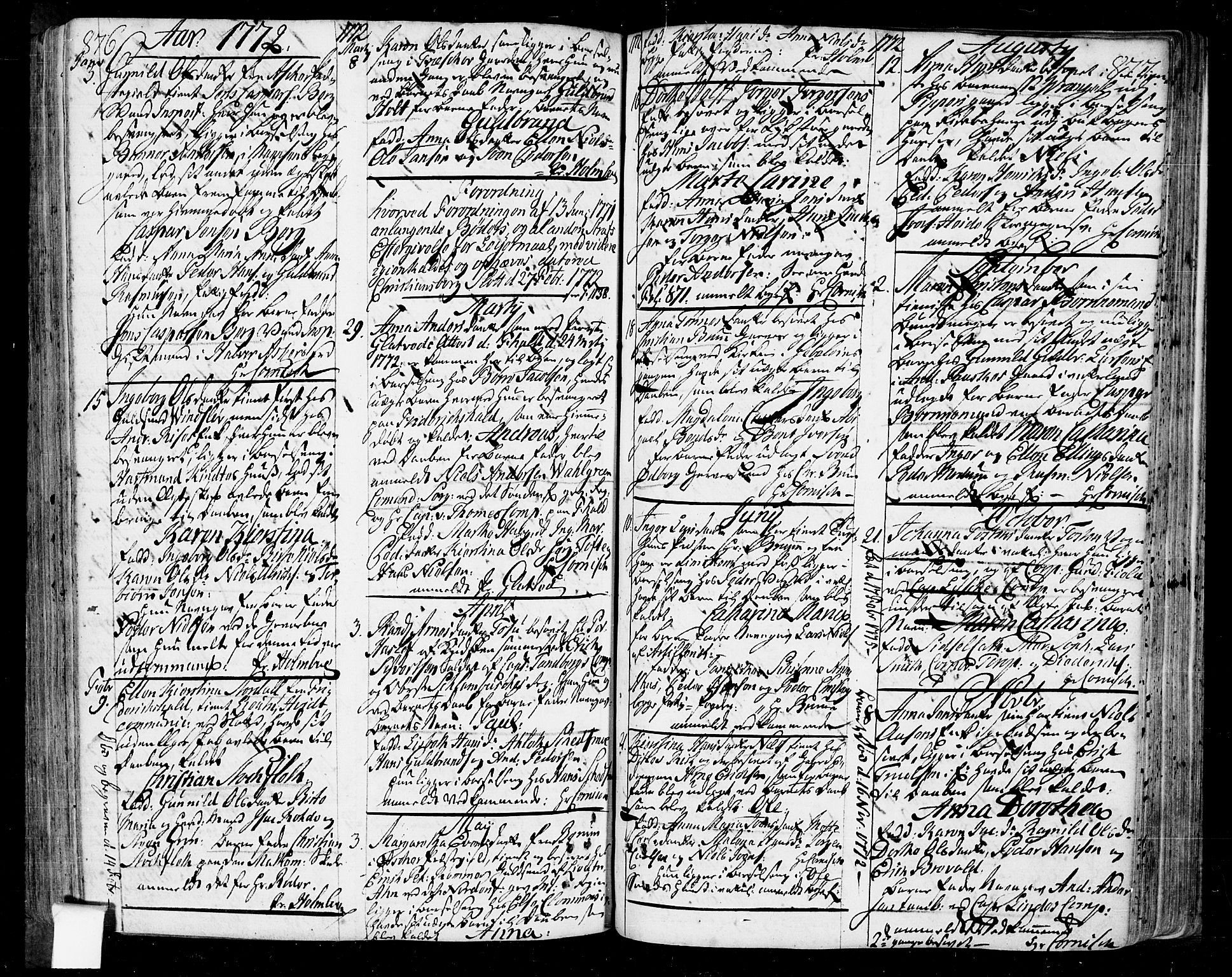 Oslo domkirke Kirkebøker, SAO/A-10752/F/Fa/L0004: Parish register (official) no. 4, 1743-1786, p. 876-877