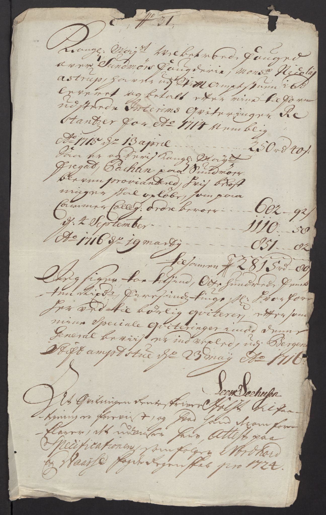 Rentekammeret inntil 1814, Reviderte regnskaper, Fogderegnskap, AV/RA-EA-4092/R54/L3567: Fogderegnskap Sunnmøre, 1715, p. 252