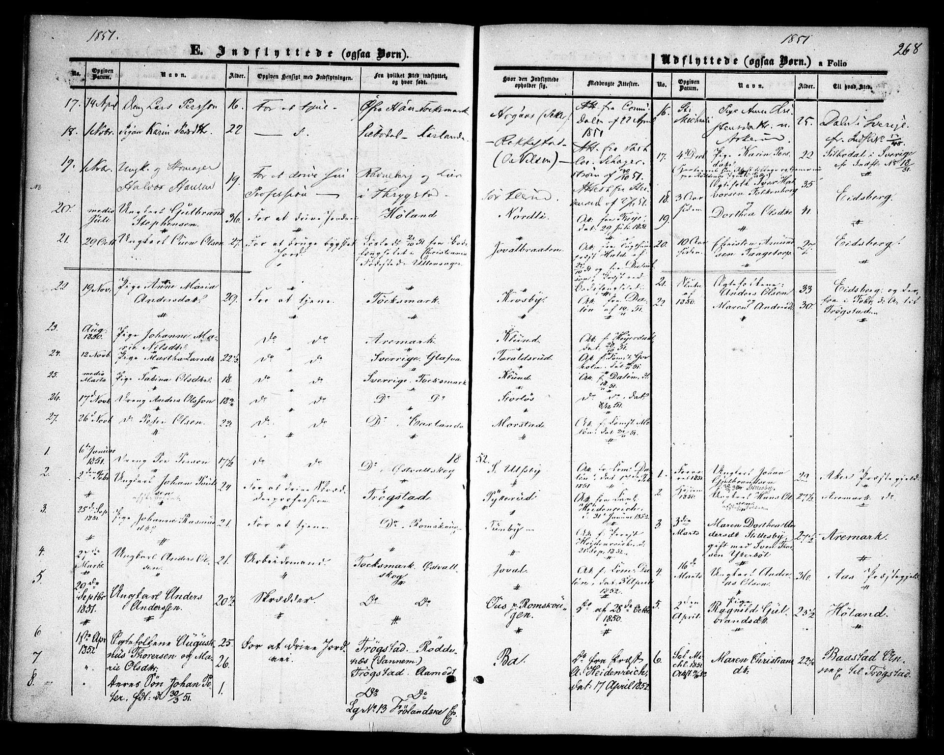 Rødenes prestekontor Kirkebøker, AV/SAO-A-2005/F/Fa/L0006: Parish register (official) no. I 6, 1850-1859, p. 268