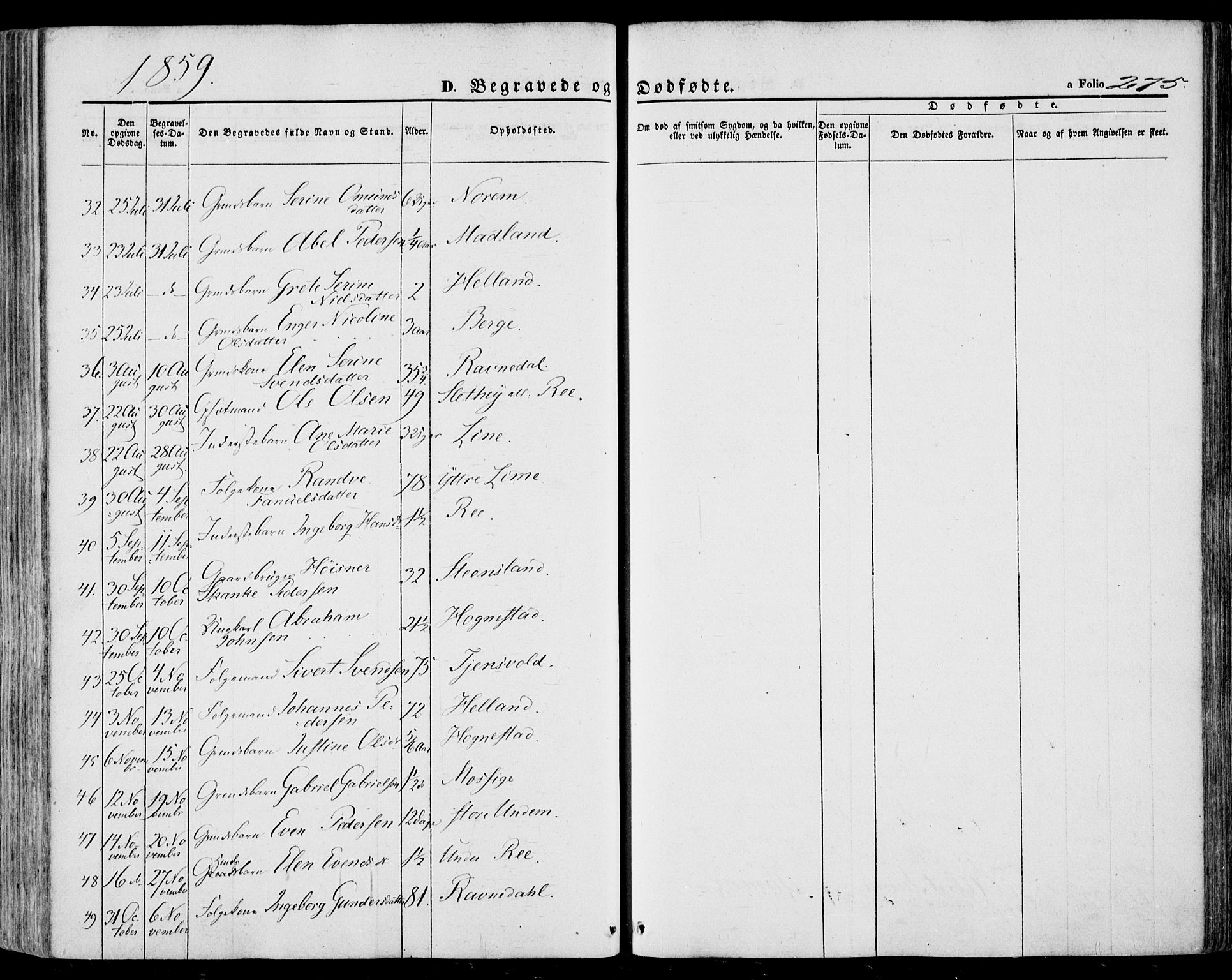 Lye sokneprestkontor, AV/SAST-A-101794/001/30BA/L0007: Parish register (official) no. A 6, 1856-1871, p. 275