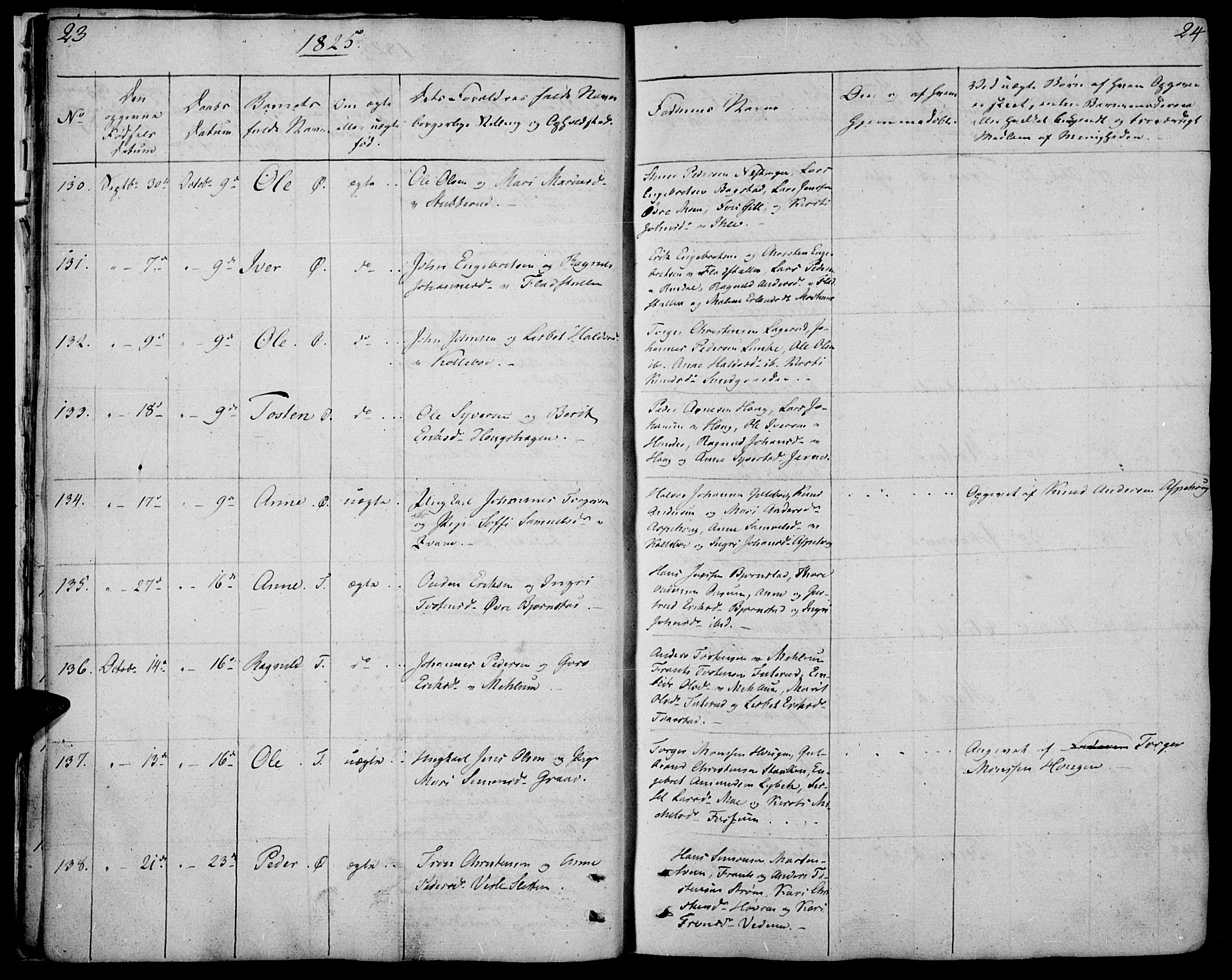 Øyer prestekontor, AV/SAH-PREST-084/H/Ha/Haa/L0004: Parish register (official) no. 4, 1824-1841, p. 23-24