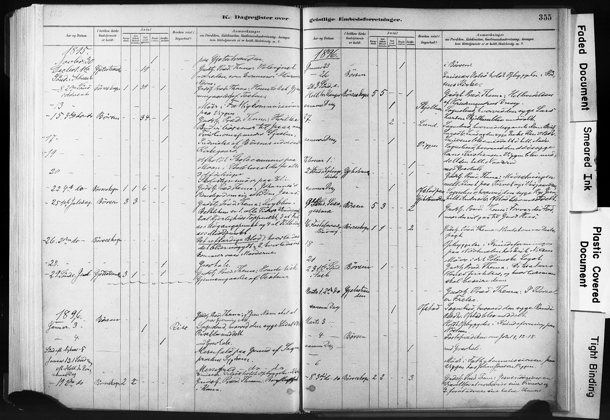 Ministerialprotokoller, klokkerbøker og fødselsregistre - Sør-Trøndelag, SAT/A-1456/665/L0773: Parish register (official) no. 665A08, 1879-1905, p. 355