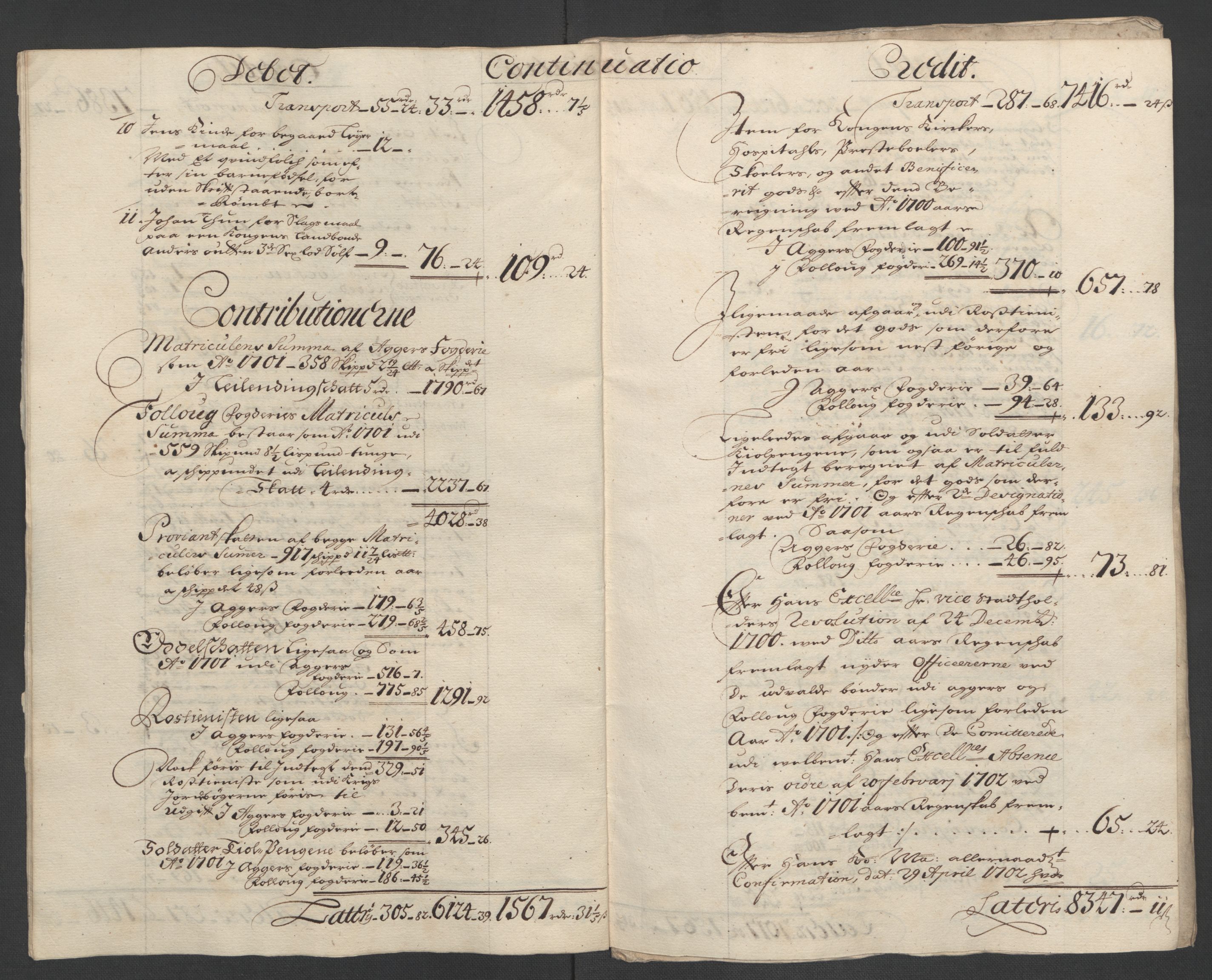 Rentekammeret inntil 1814, Reviderte regnskaper, Fogderegnskap, AV/RA-EA-4092/R10/L0444: Fogderegnskap Aker og Follo, 1701-1702, p. 215