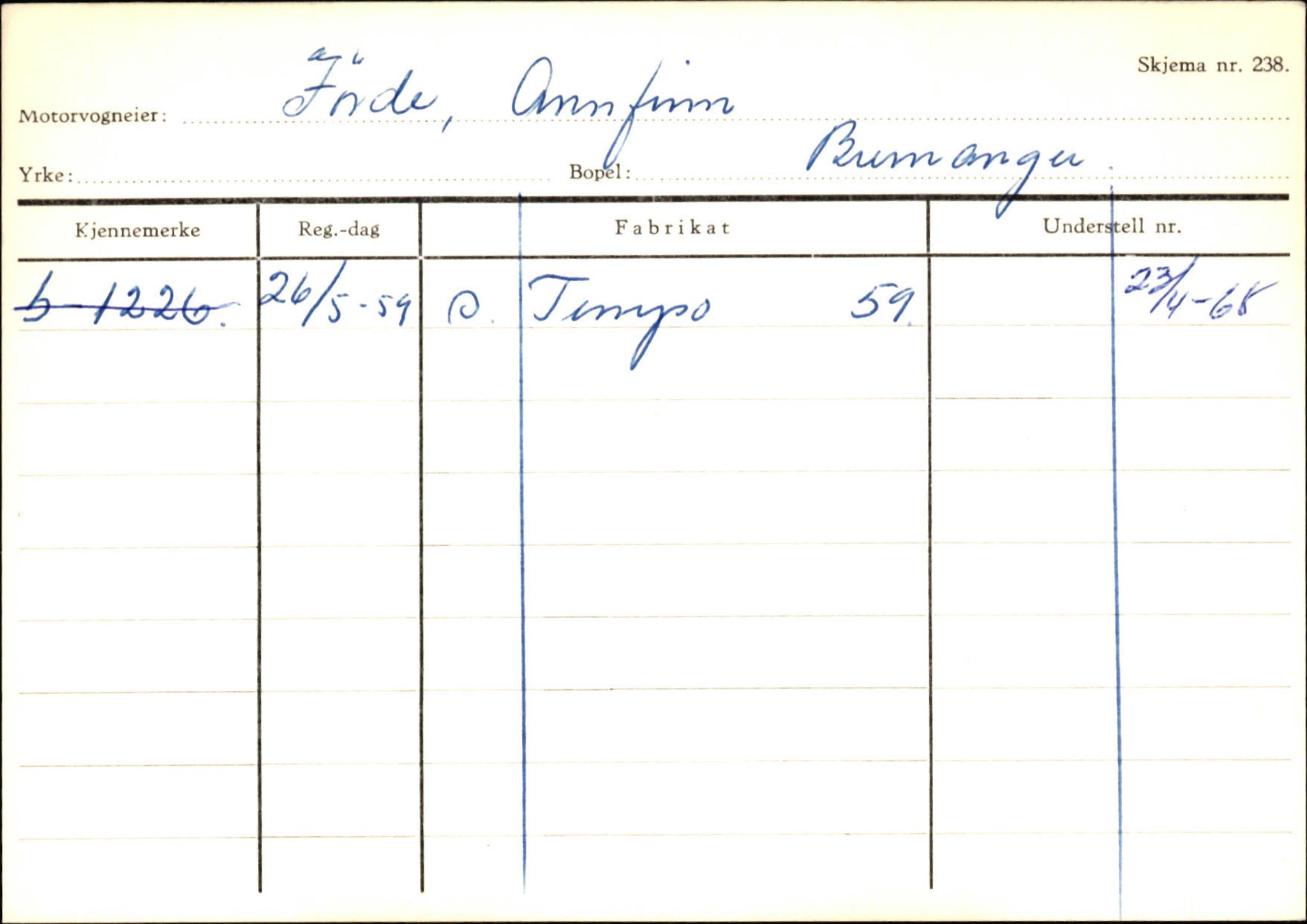 Statens vegvesen, Sogn og Fjordane vegkontor, AV/SAB-A-5301/4/F/L0133: Eigarregister Bremanger A-Å. Gaular A-H, 1945-1975, p. 439